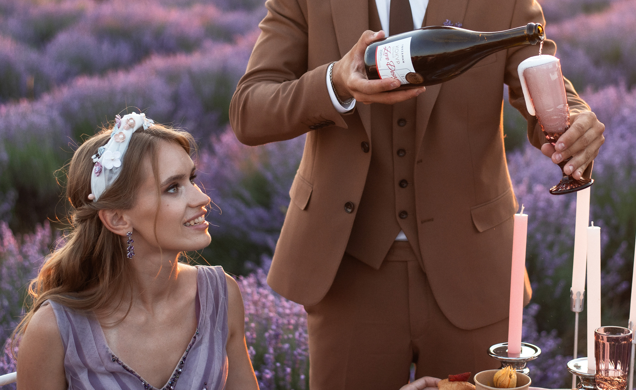 Лавандовое поле. Выездная церемония. Свадебный фотограф Анна Хочева