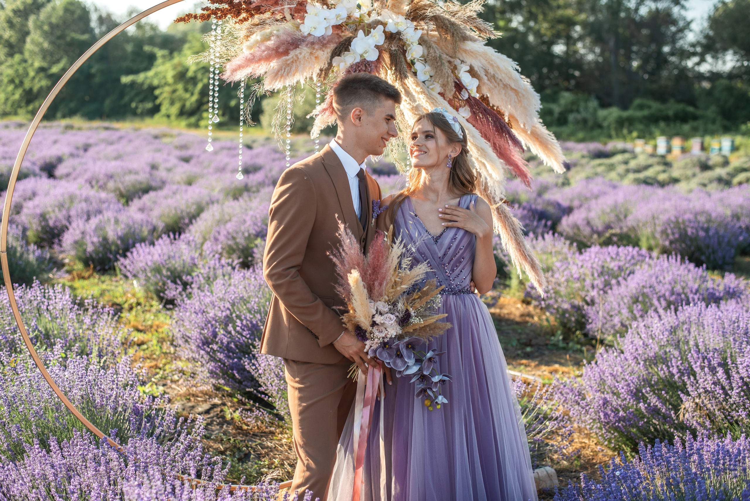 Лавандовое поле. Выездная церемония. Свадебный фотограф Анна Хочева