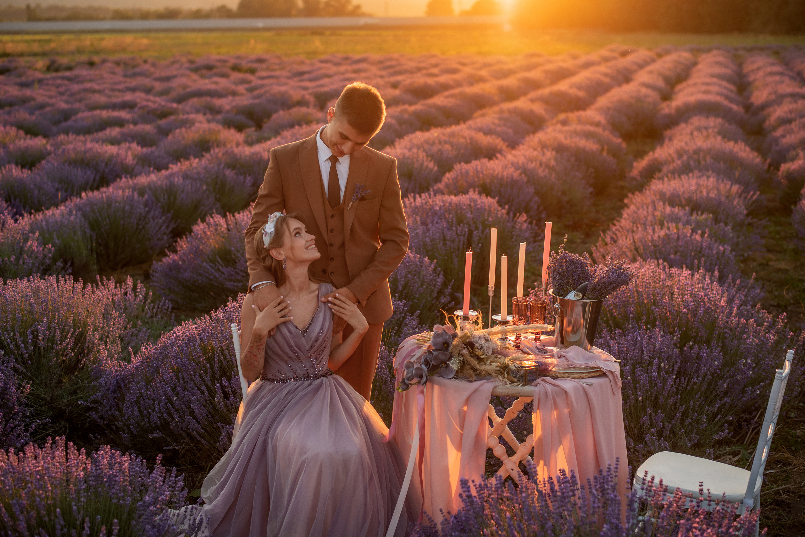 Лавандовое поле. Выездная церемония. Свадебный фотограф Анна Хочева