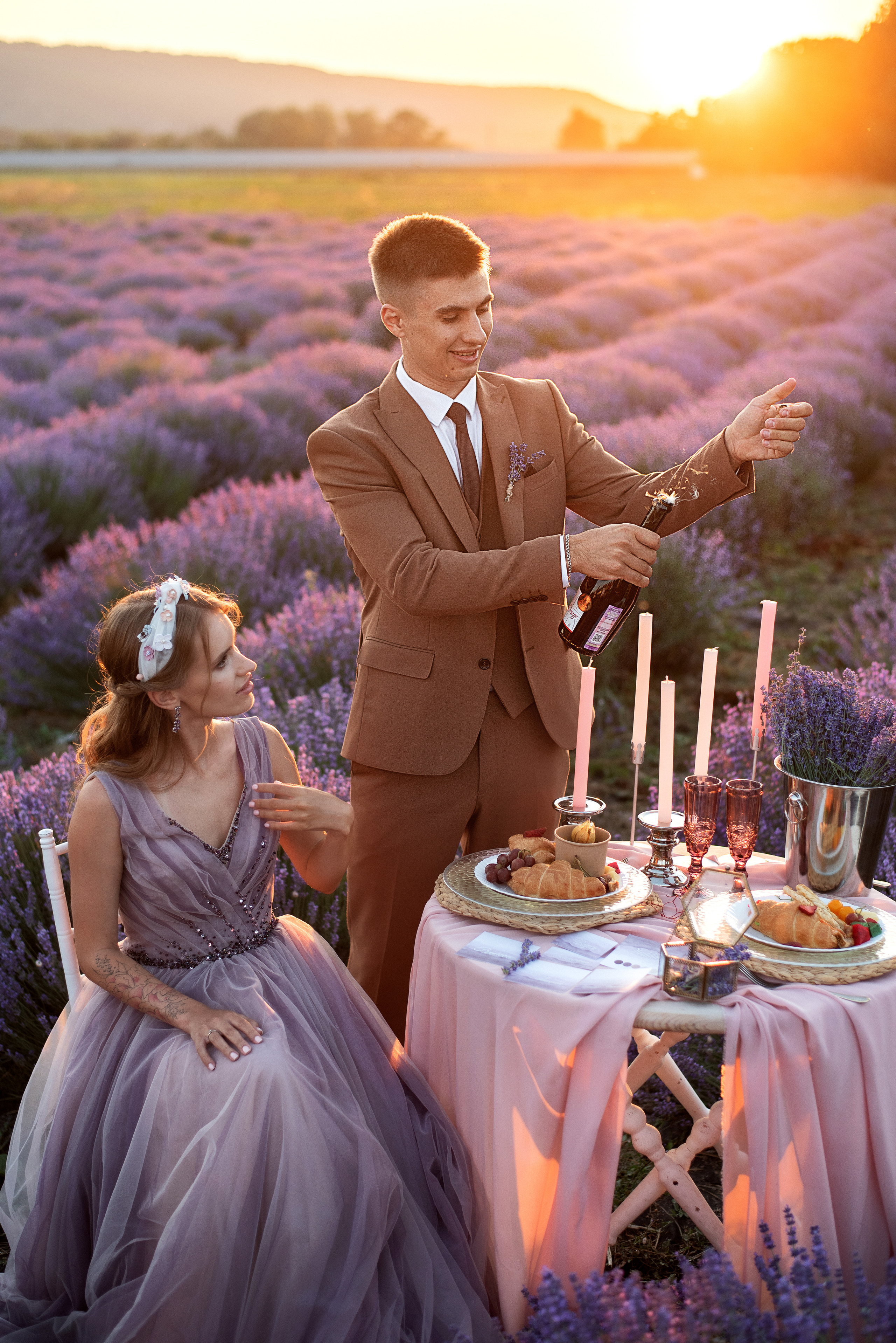 Лавандовое поле. Выездная церемония. Свадебный фотограф Анна Хочева