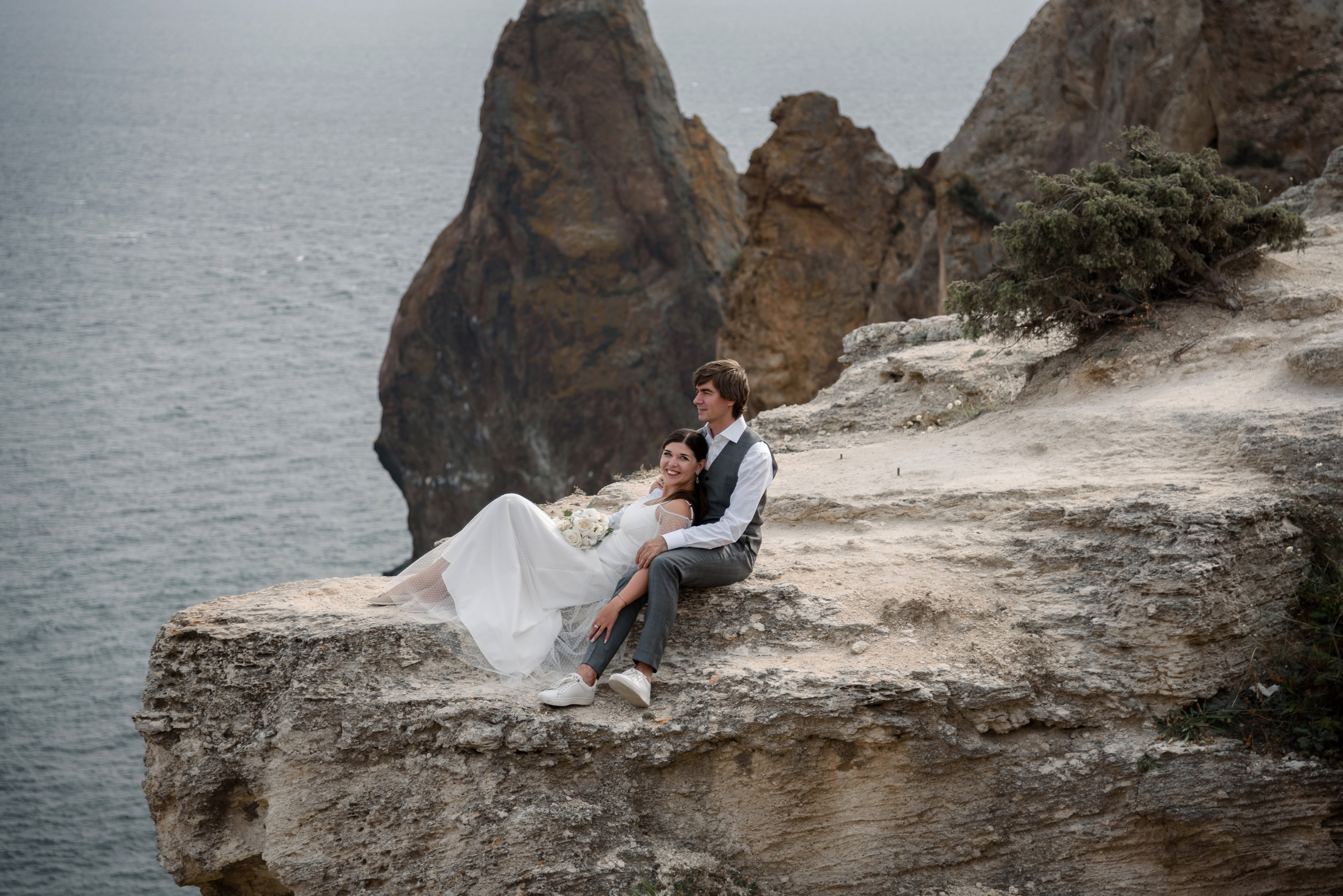 Сергей и Юля. Закат в Балаклаве. Свадебный фотограф Анна Хочева