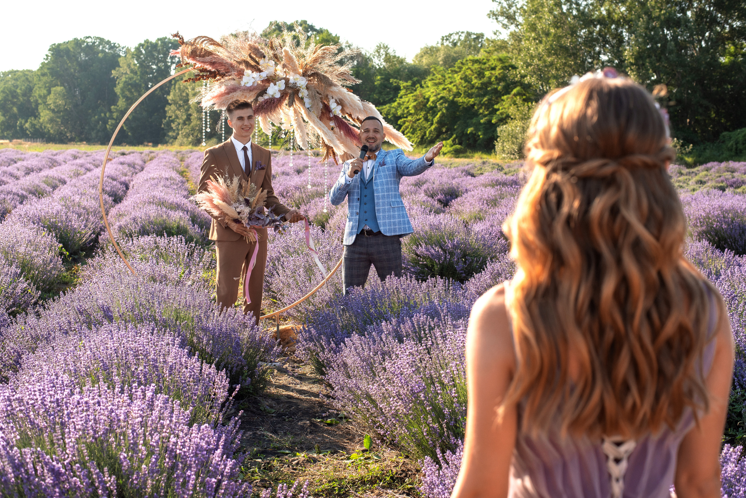 Лавандовое поле. Выездная церемония. Свадебный фотограф Анна Хочева