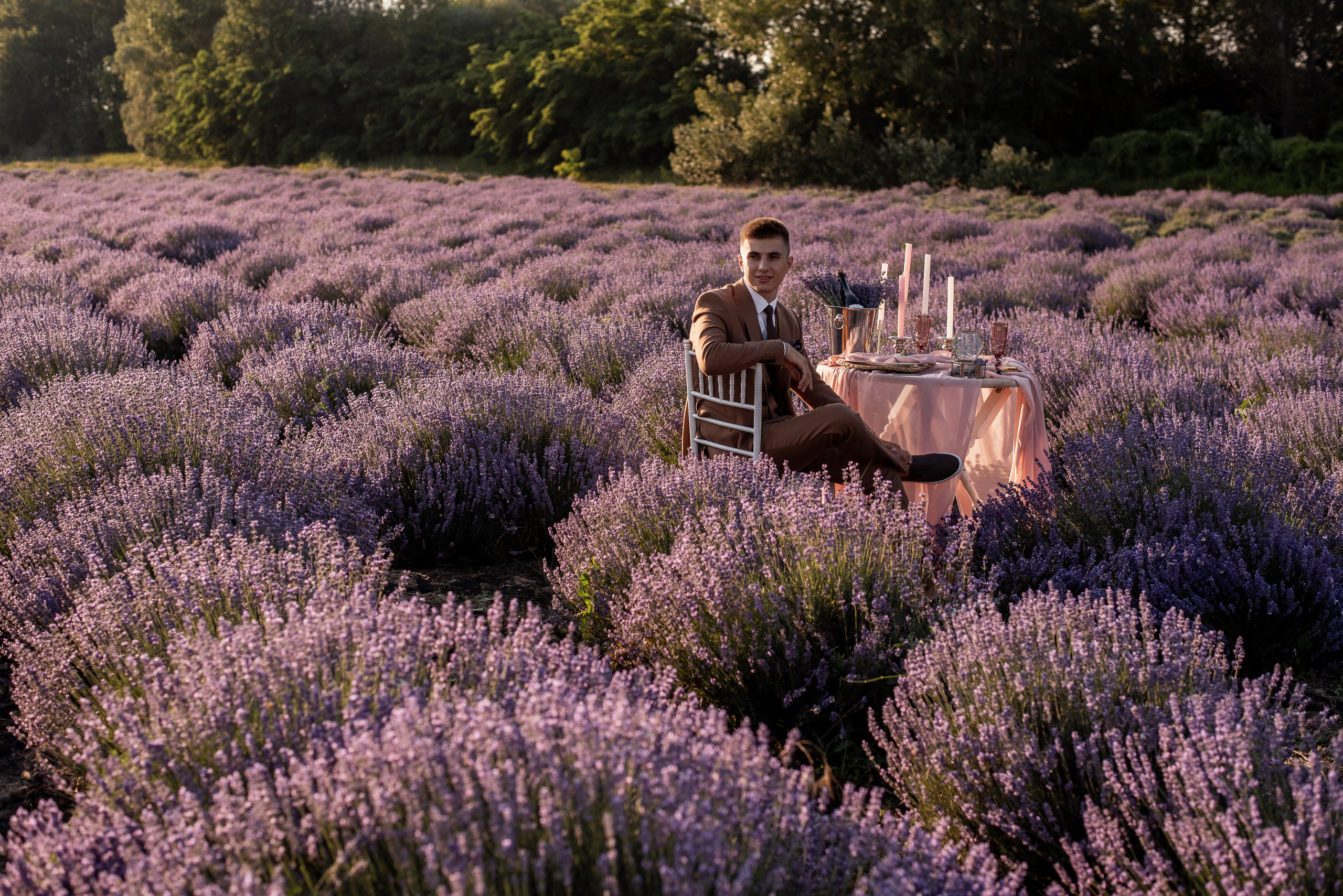 Лавандовое поле. Выездная церемония. Свадебный фотограф Анна Хочева