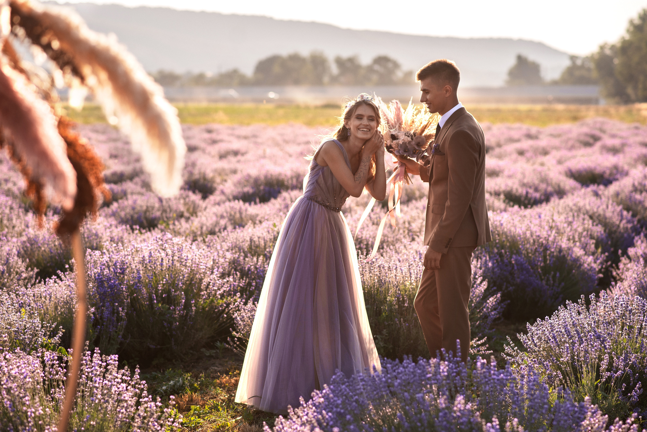 Лавандовое поле. Выездная церемония. Свадебный фотограф Анна Хочева