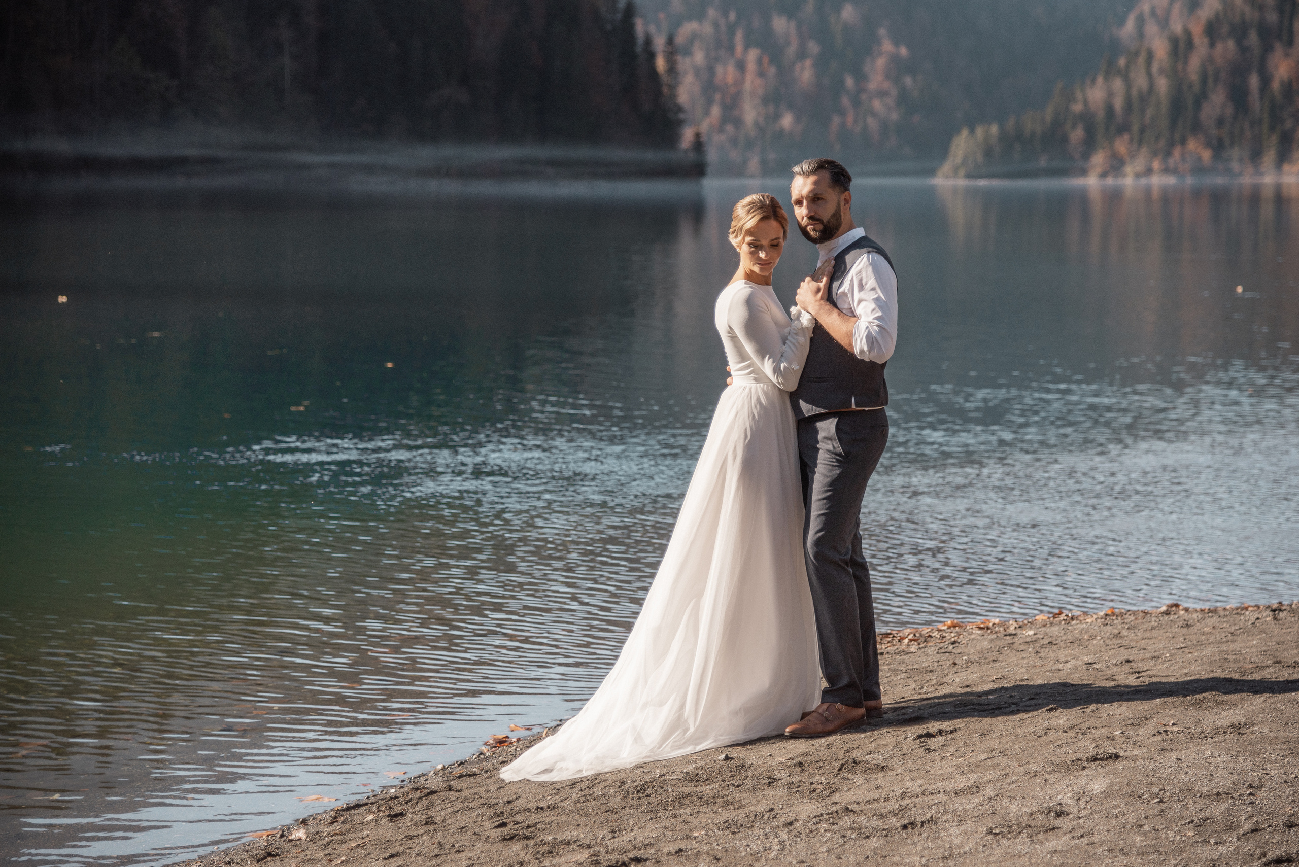 На озере в горах. Свадебный фотограф Анна Хочева