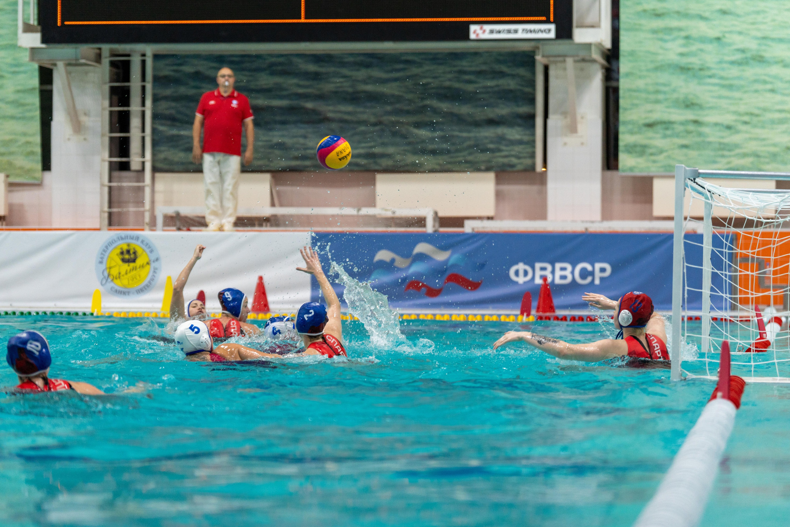 Матч женских команд водного поло Диана — Спартак-Волгоград в Петербурге, спортивный фотограф Санкт-Петербург