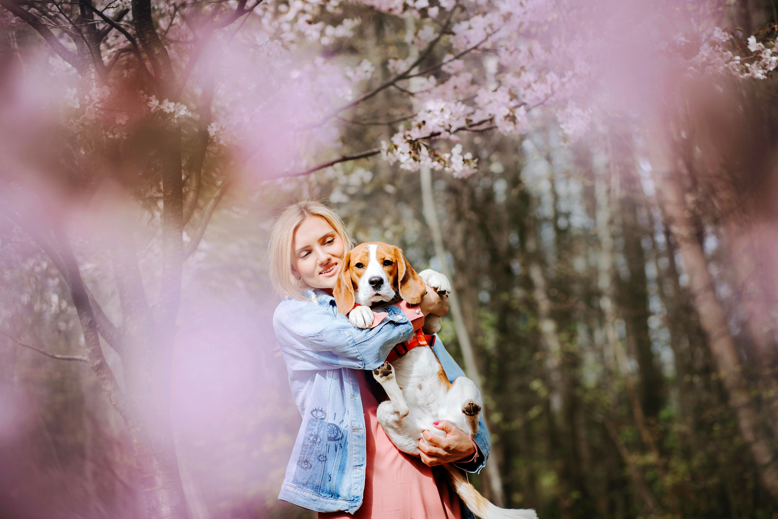 Фотосессия с собакой в бирюлевском дендропарке 