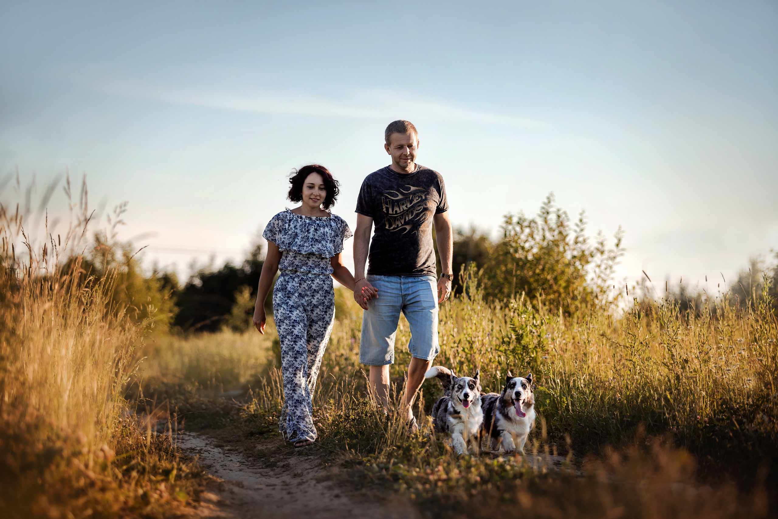 фотосессия с собакой на природе