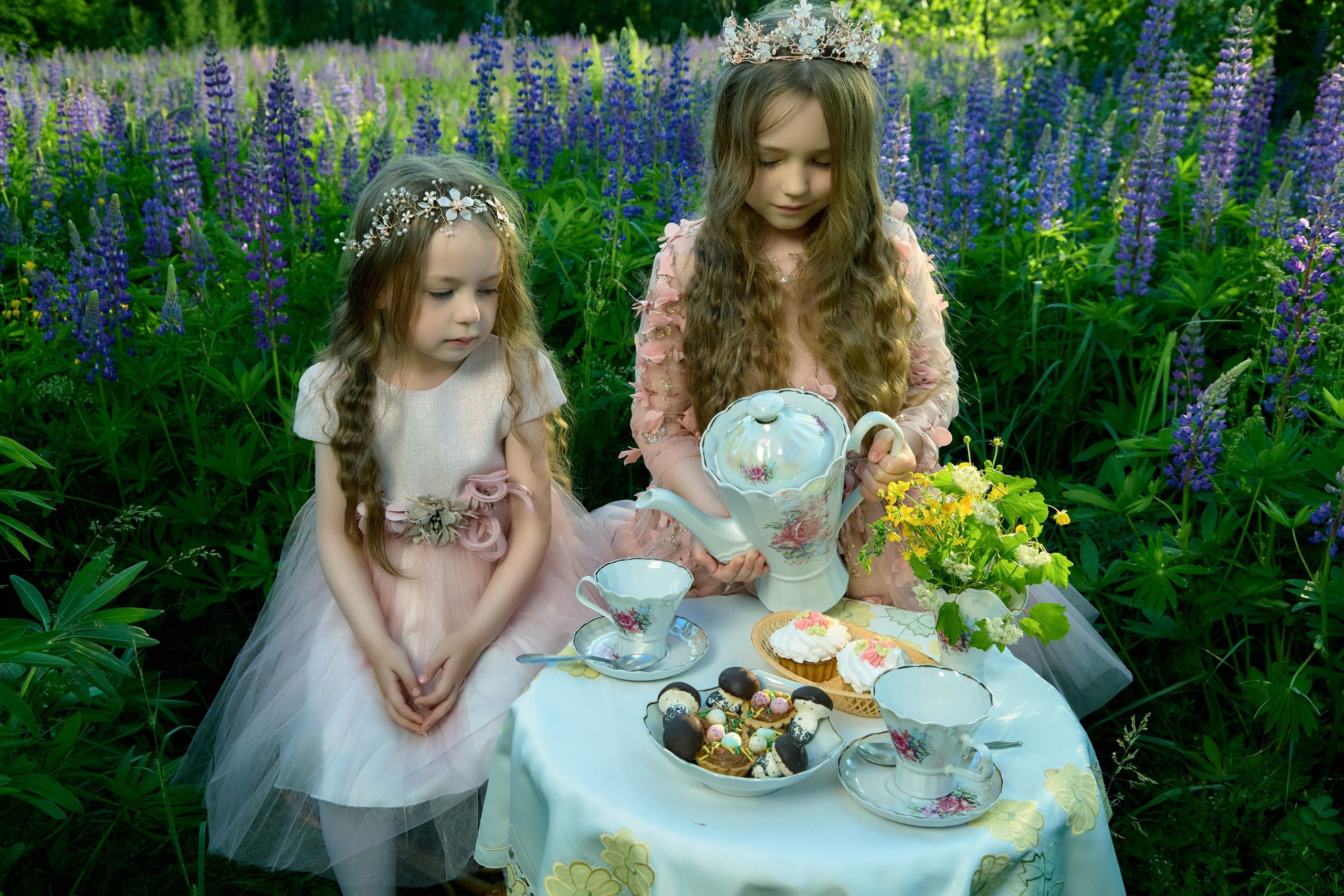 Семейная костюмированная фотосессия в люпинах. Владимир Суздалов (ProMaXe) — Портретный фотограф, тематические фотосессии в Чебоксарах