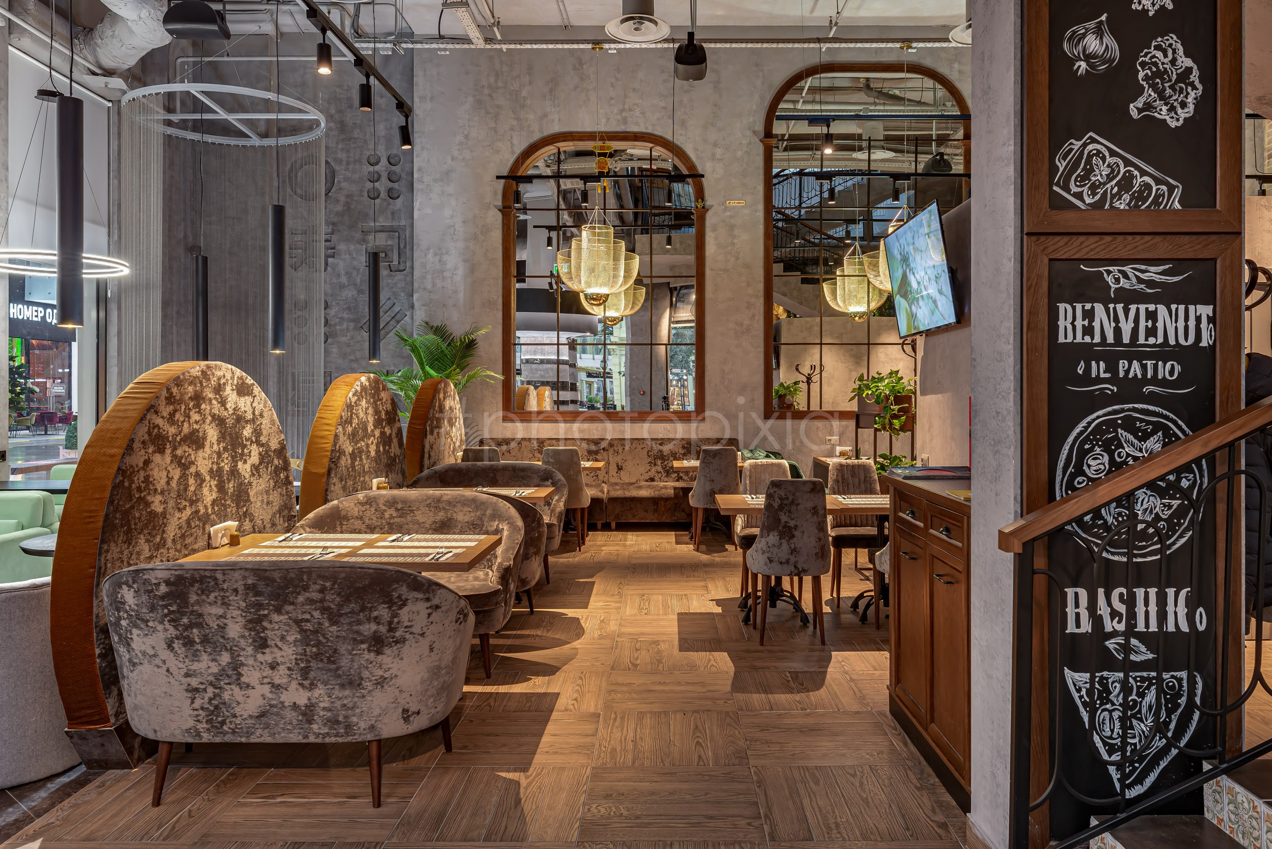 Фотосъёмка ресторанов IL Патио и Планета Суши. Интерьерная съёмка и виртуальные туры — Интерьерный фотограф Кузнецов Сергей (photopixiq)