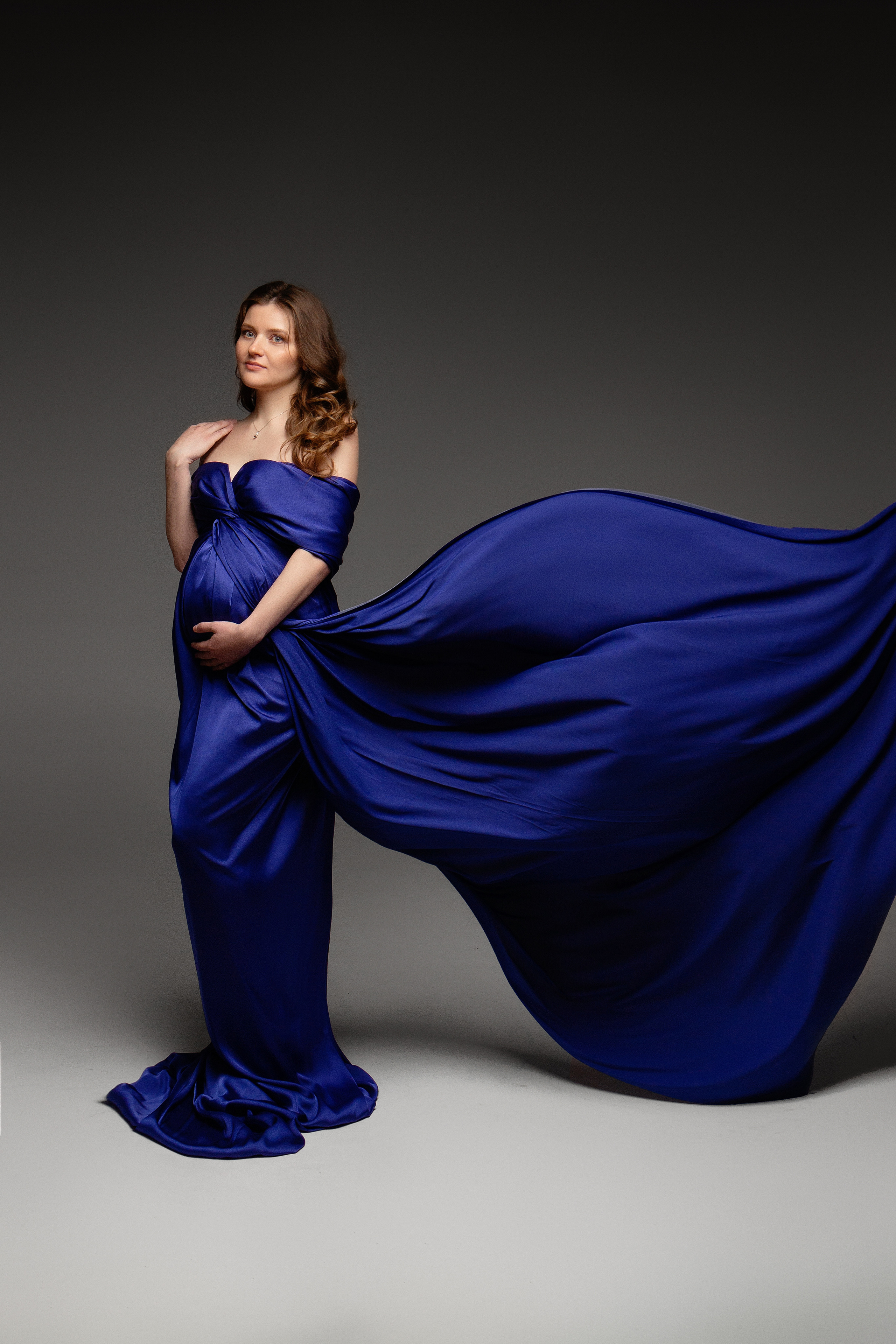 Шёлк Армани Синий. Фотограф беременности в Екатеринбурге Илона Филатьева