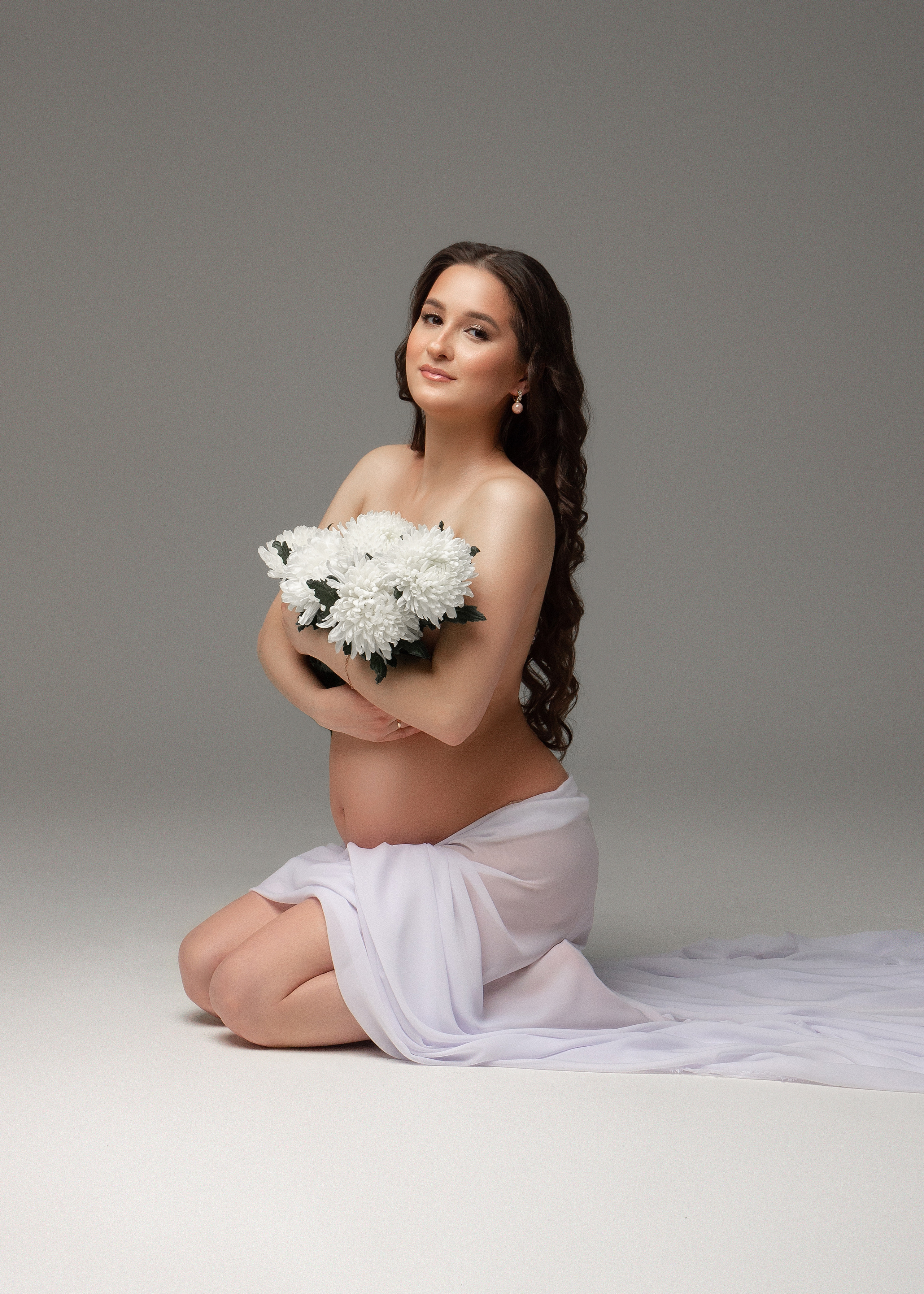 Белый Шифон. Фотограф беременности в Екатеринбурге Илона Филатьева