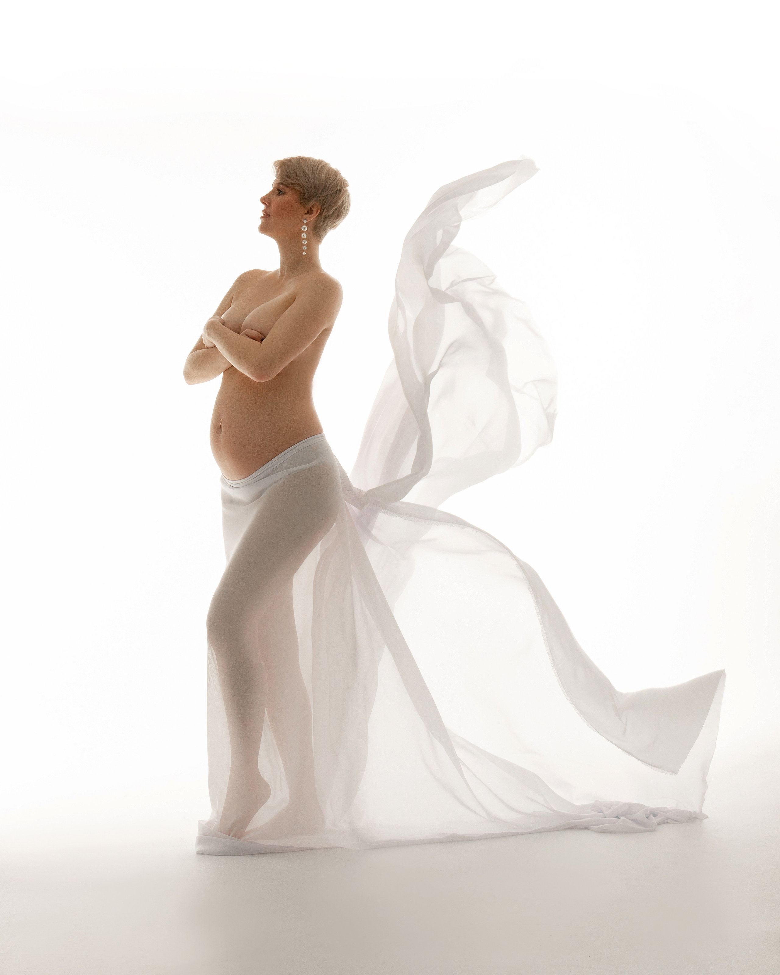 Белый Шифон. Фотограф беременности в Екатеринбурге Илона Филатьева