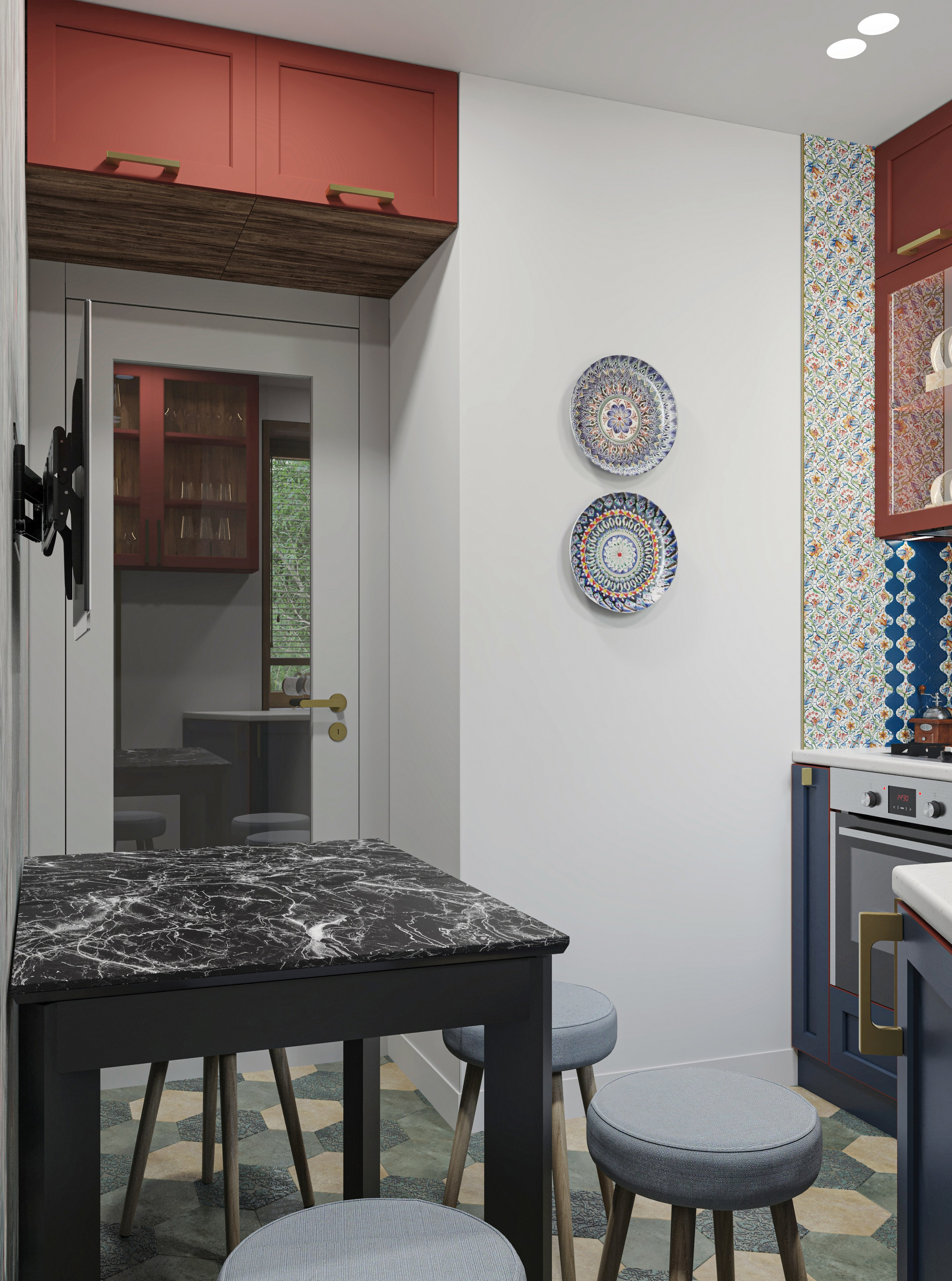 Persian. 3D visualization of exteriors and interiors