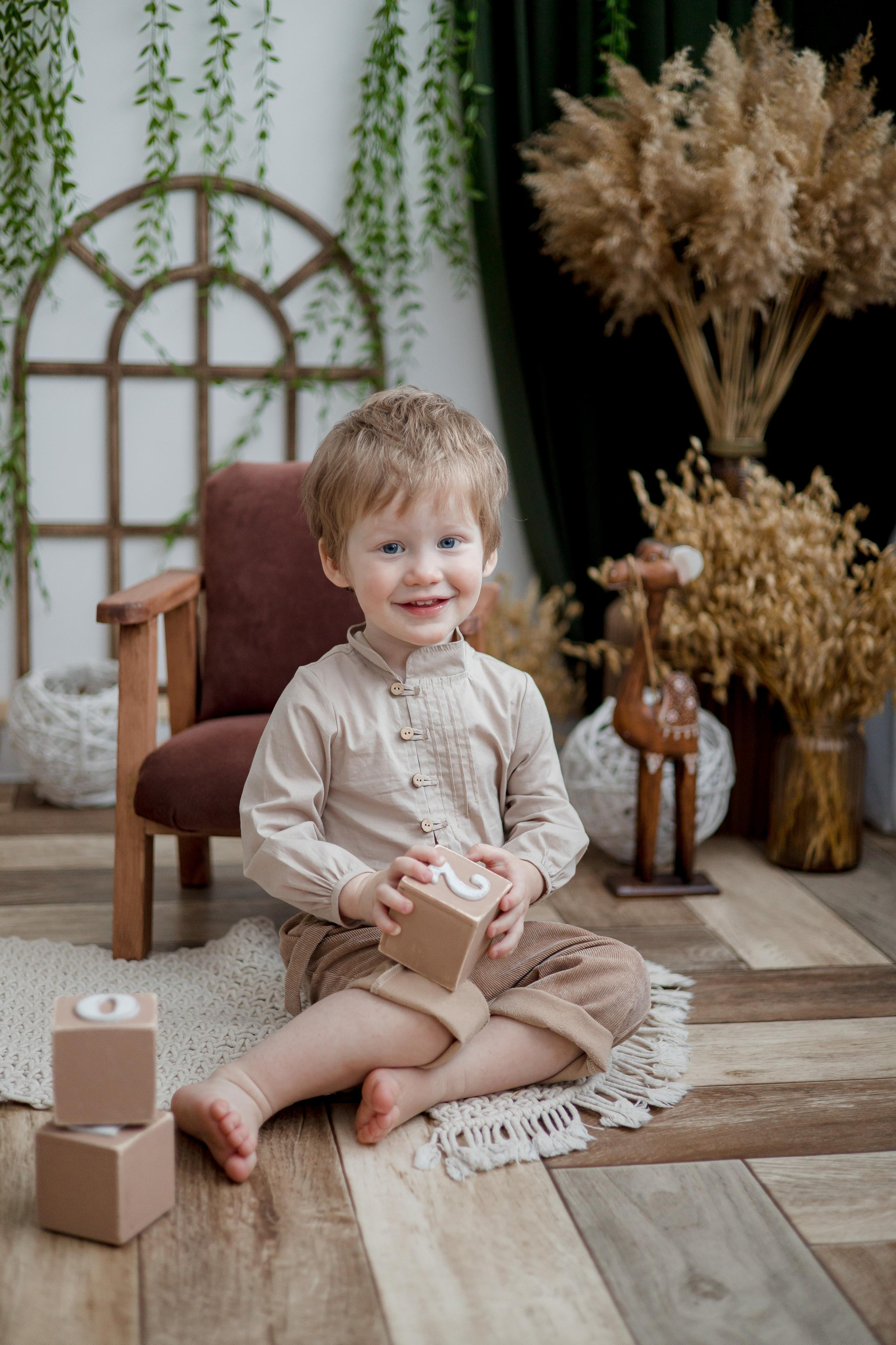 Лёва, первый годик). Семейный и детский фотограф в Железногорске Саламахо Ольга