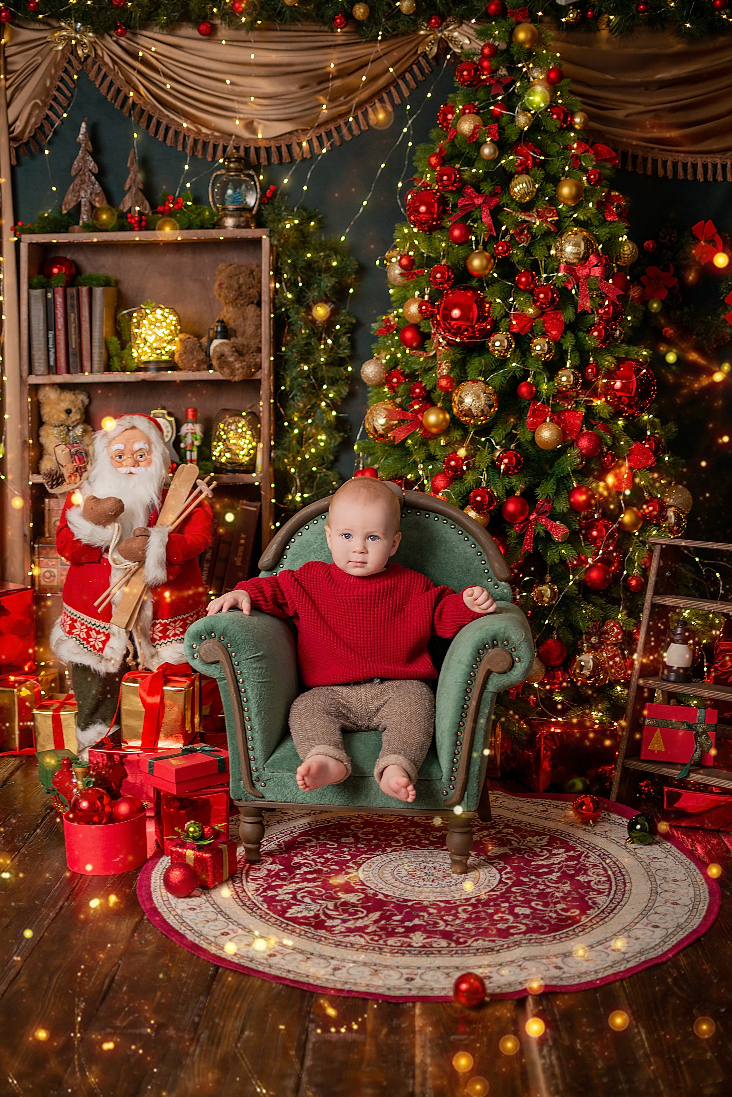 Новогодняя семейная фотосессия в Краснодаре 2023-2024. Фотограф новорожденных Краснодар Малышенко Надежда