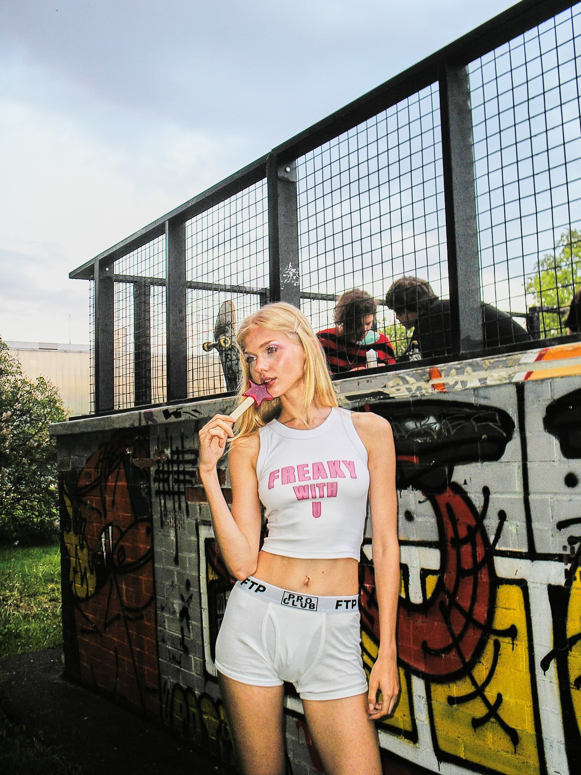 WHITE GIRL backstage for PAW. Main