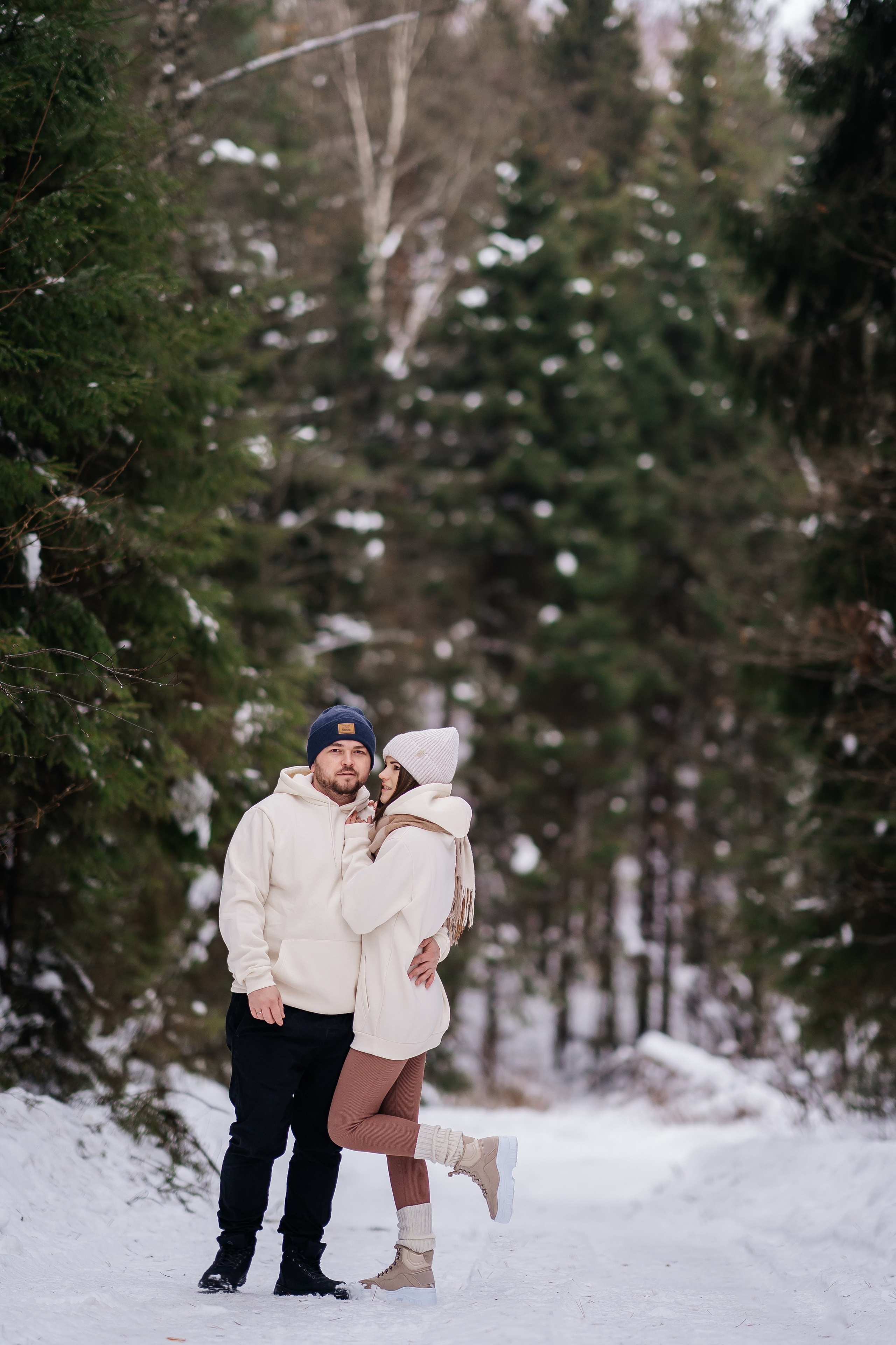 Love story в зимнем лесу. Семейный и детский фотограф в Сергиев Посаде, Хотьково Якимчук Любовь