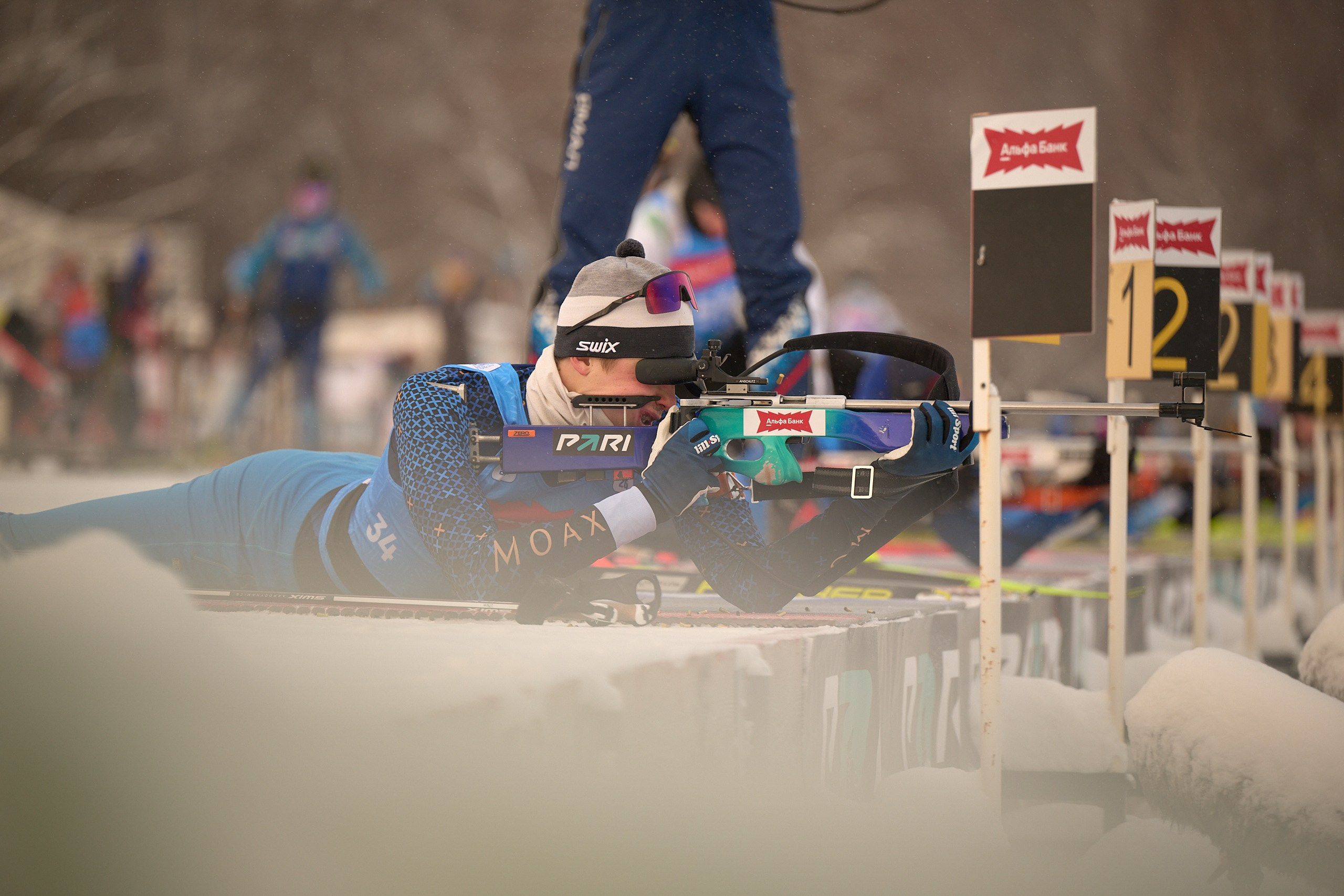 Биатлон. Чемпионат России — 2024/2025, 3-й этап, Ижевск. Спринт. Мужчины. Спортивный репортажный фотограф в Ижевске Сергей Мерзляков