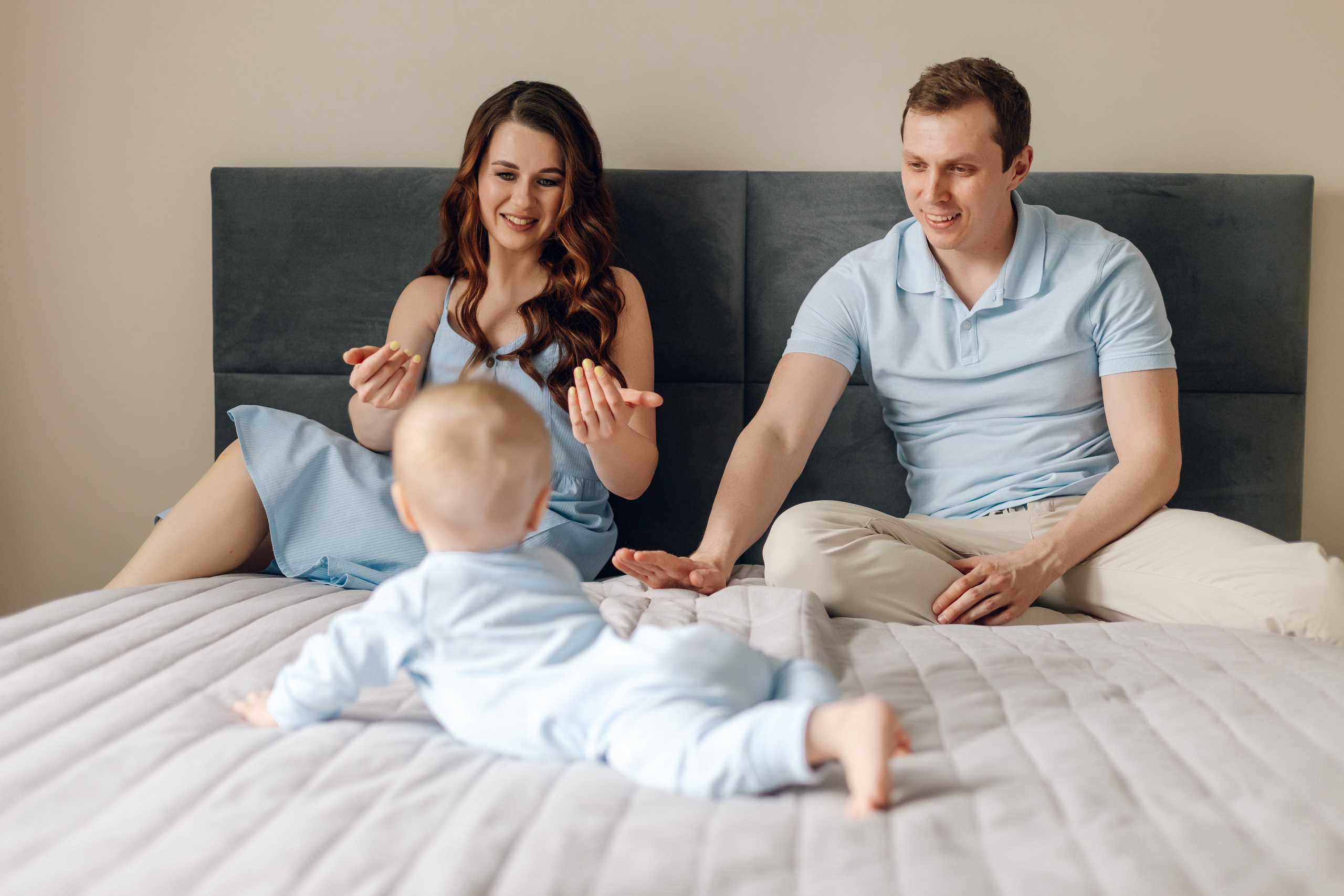 Домашняя фотосессия для Анастасии, Ильи и Егора. Свадебный и репортажный фотограф Ольга Шевелёва