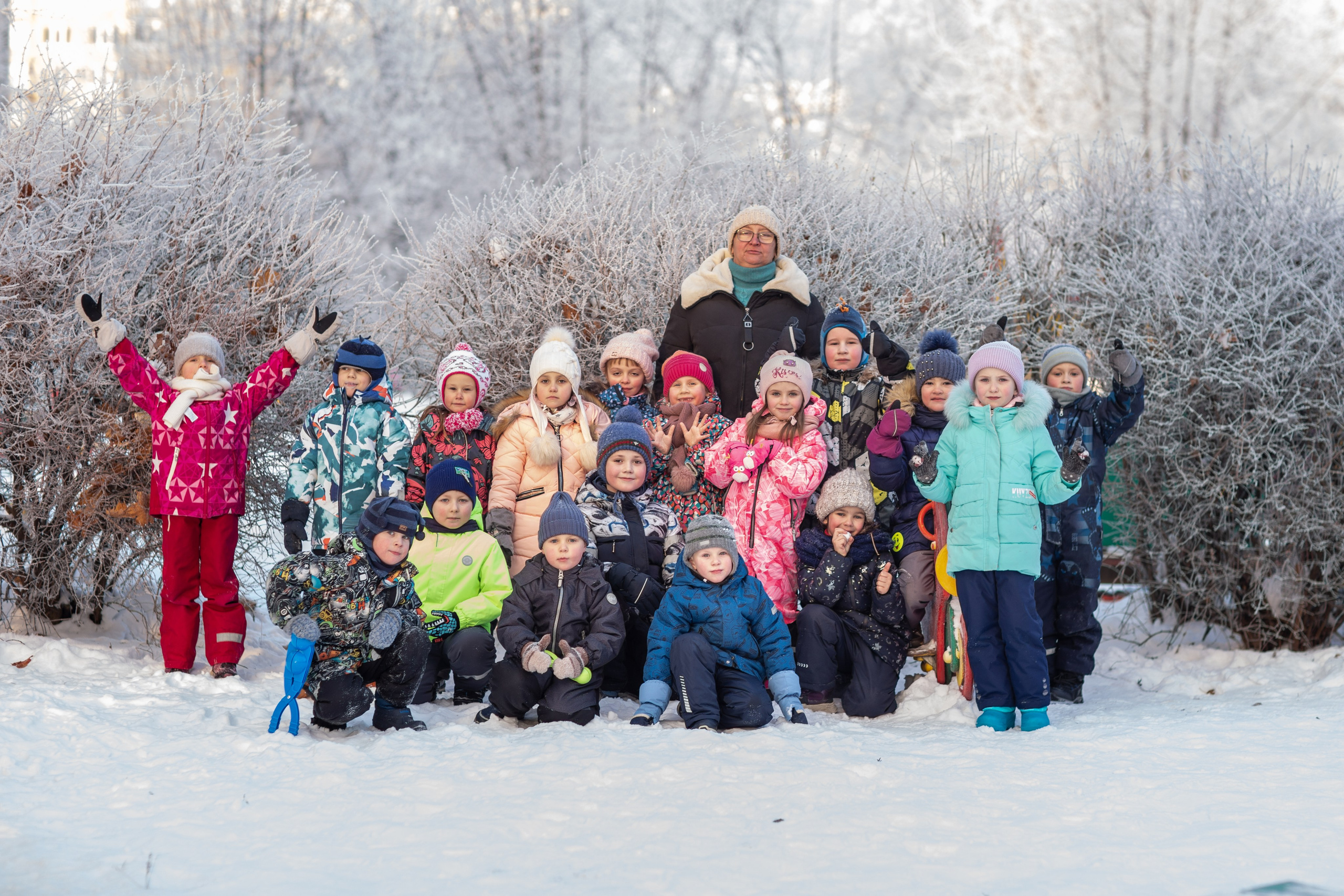 День в саду_ЗИМА_2023 год. Семейный фотограф в Санкт-Петербурге