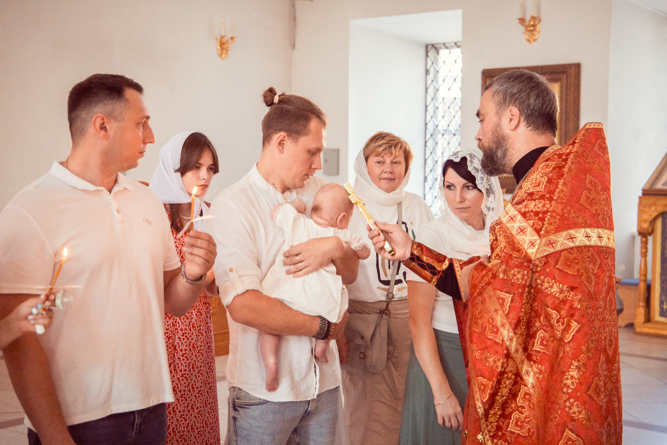 Крещение Ильи в Храме Святых Бессребреников и чудотворцев Космы и Дамиана в Калуге