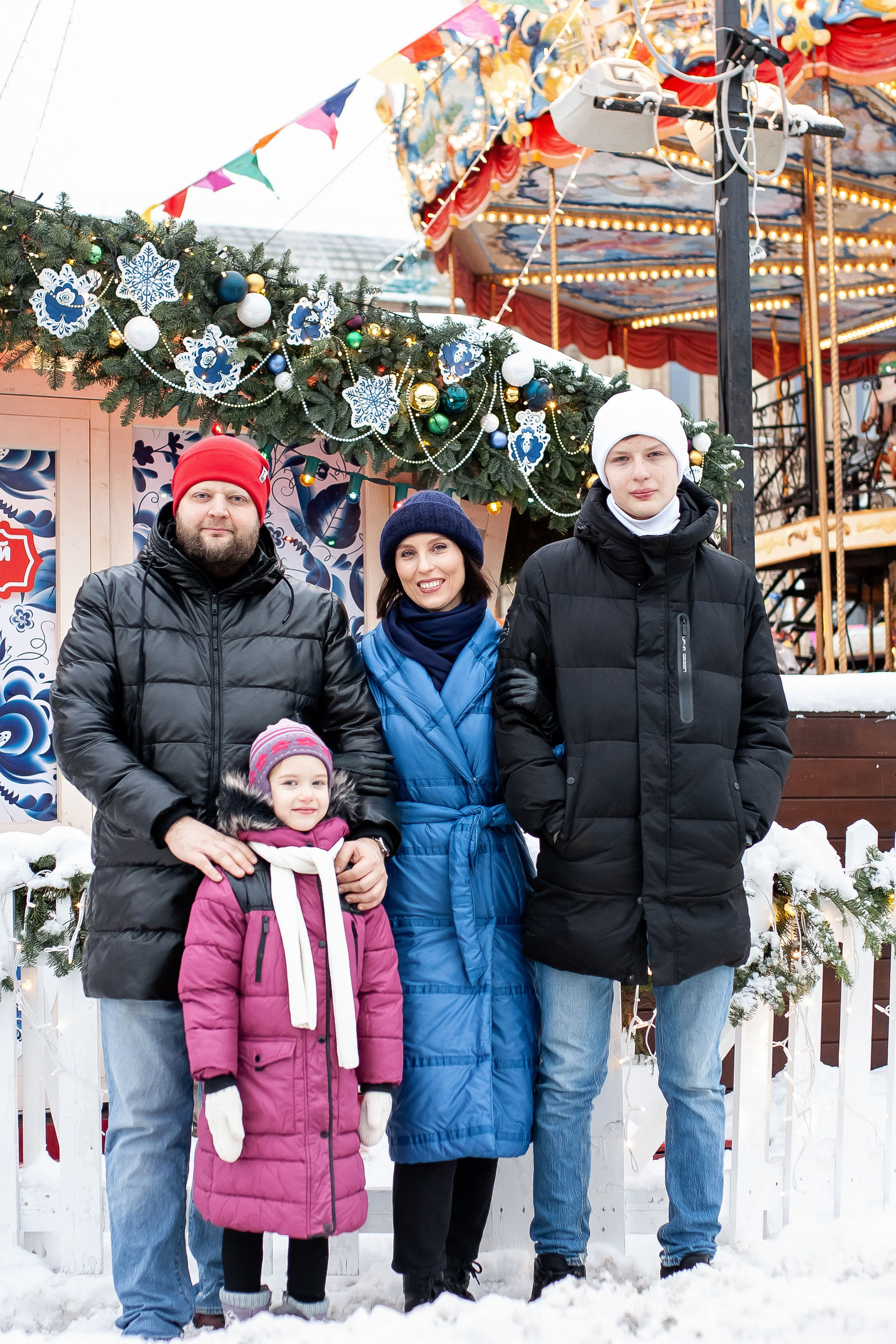 Надя и семья. Новогодний фотодень. Профессиональный фотограф, Москва |Видное Елена Елизарова