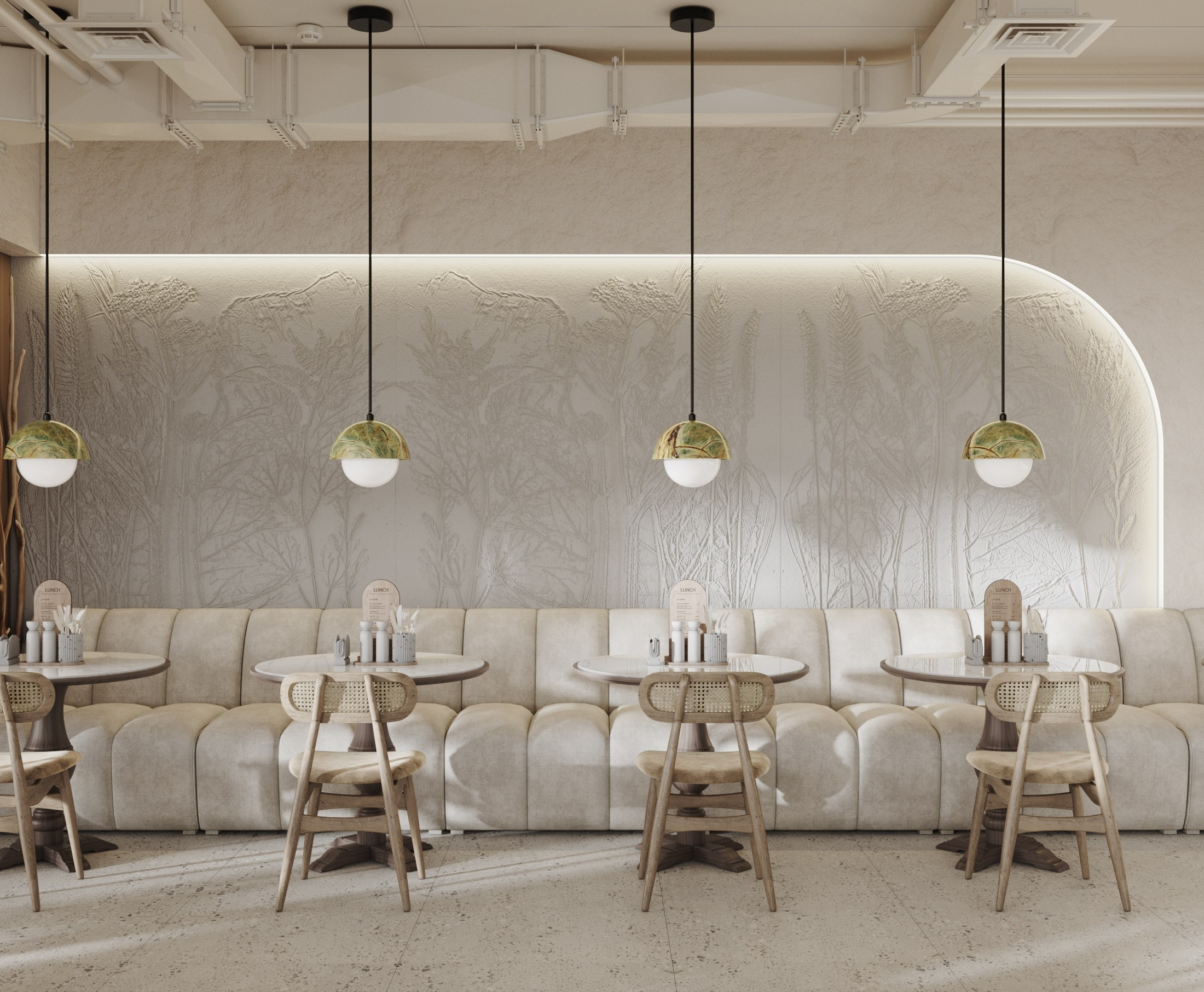 Проект Кафе #1. Интерьерная 3D Визуализация