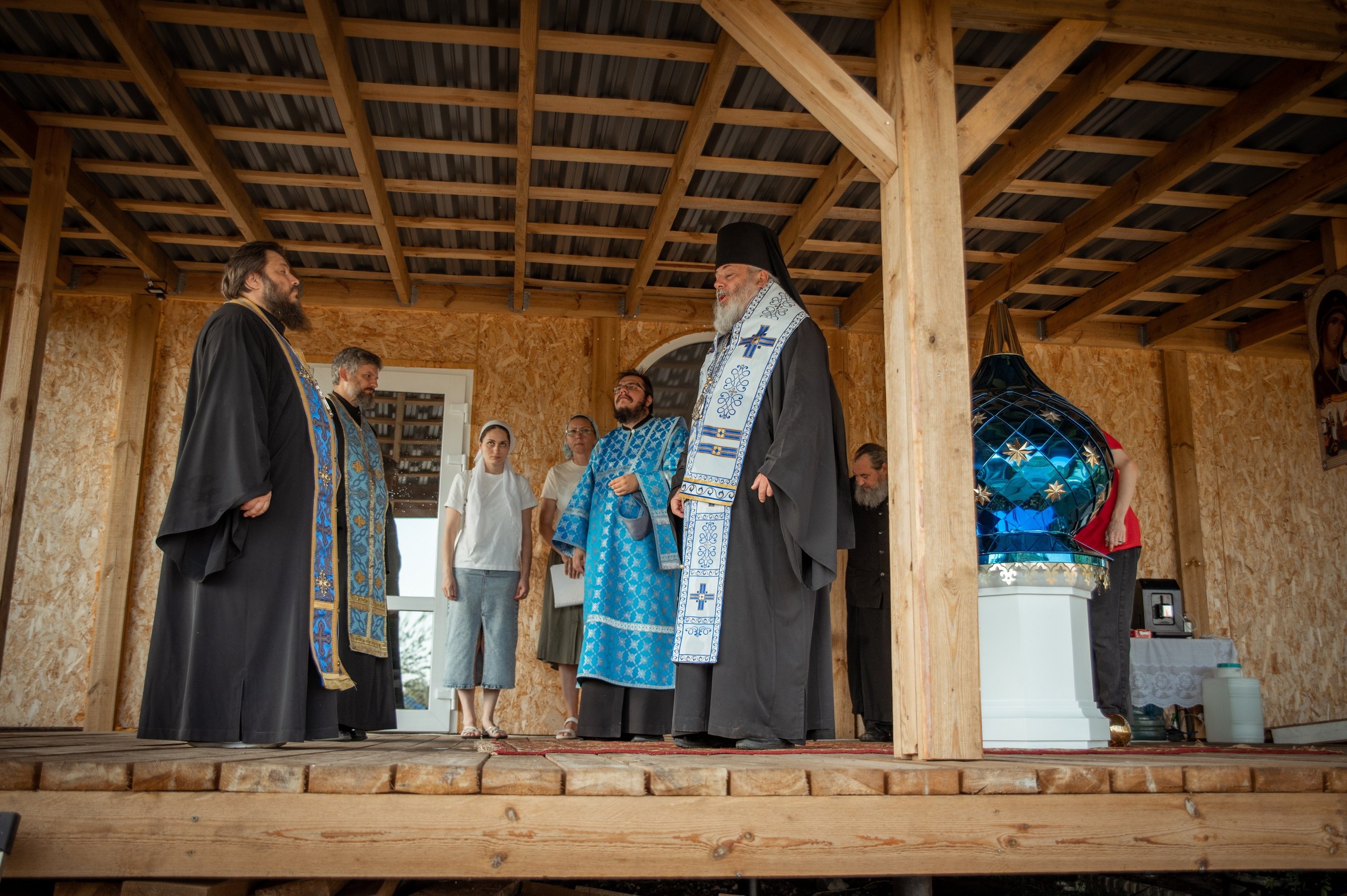 Освещение купола в храме Казанской иконы Божьей Матери х. Закутский. Церковный, семейный и репортажный фотограф Волгоград, Волжский