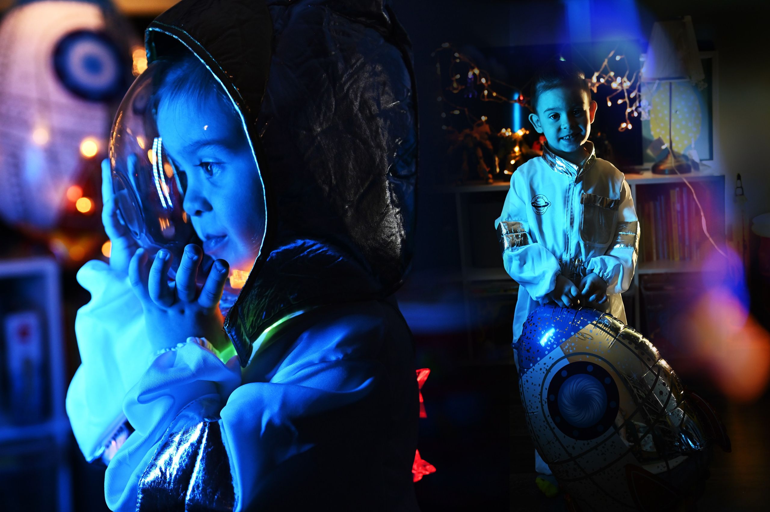 Детская на День космонавтики (домашняя). Свадебный, семейный, детский, контент фотограф в Омске Максим Ильин