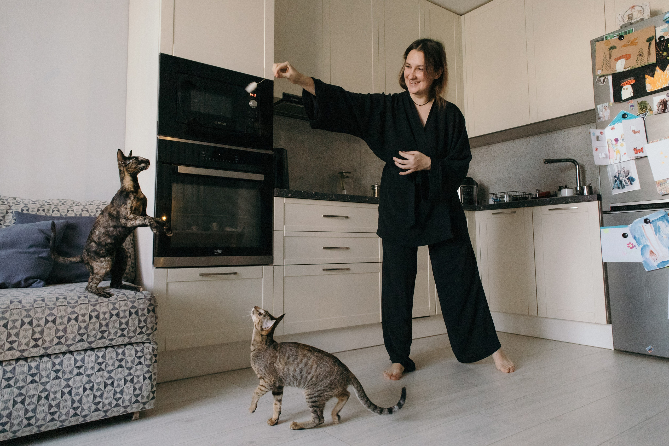 Семья и кошки. Фотограф Елена Балакина (Челябинск)