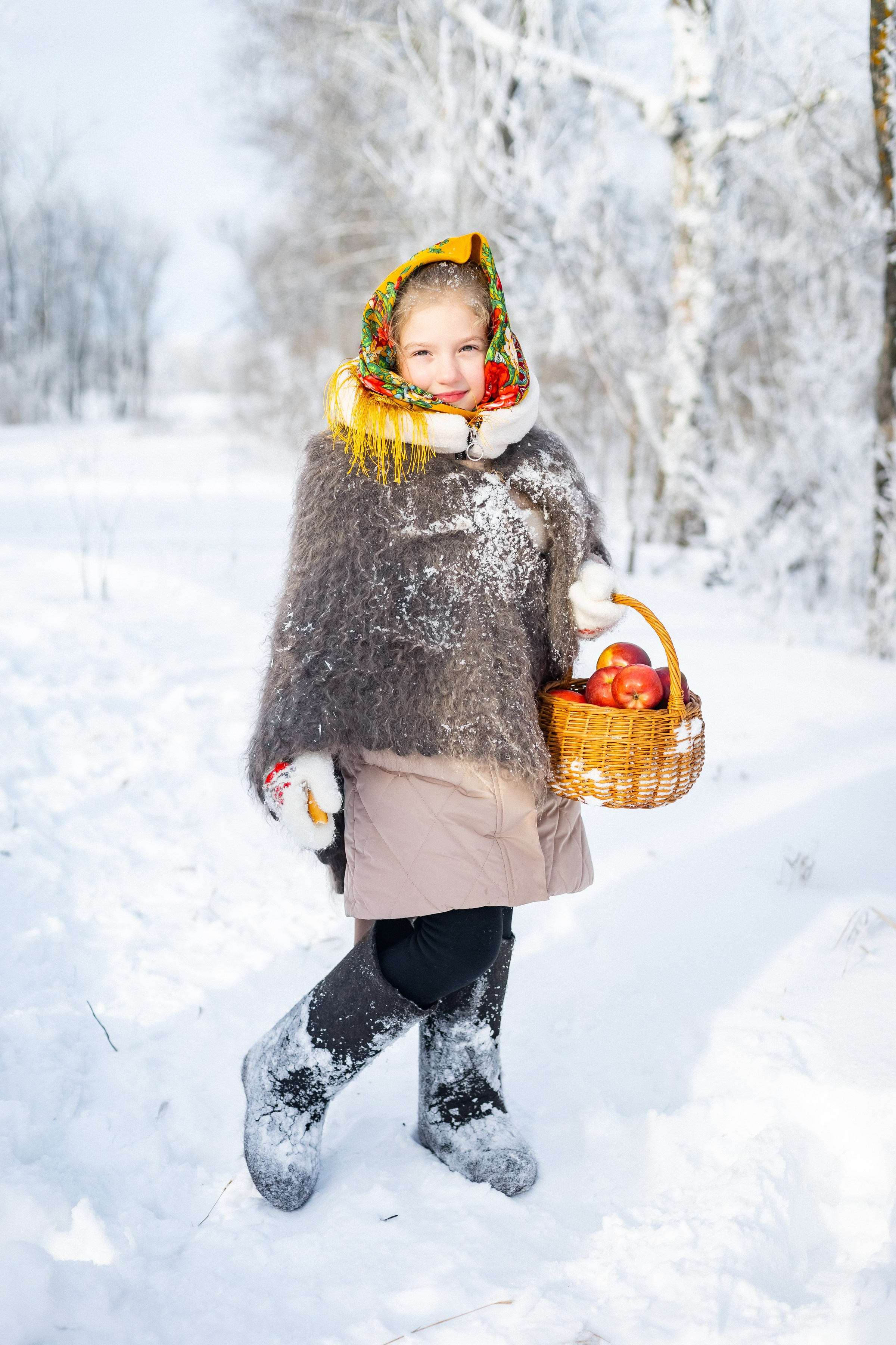 Зимняя в русском народном стиле. Ольга Плаксина фотограф в Саратове