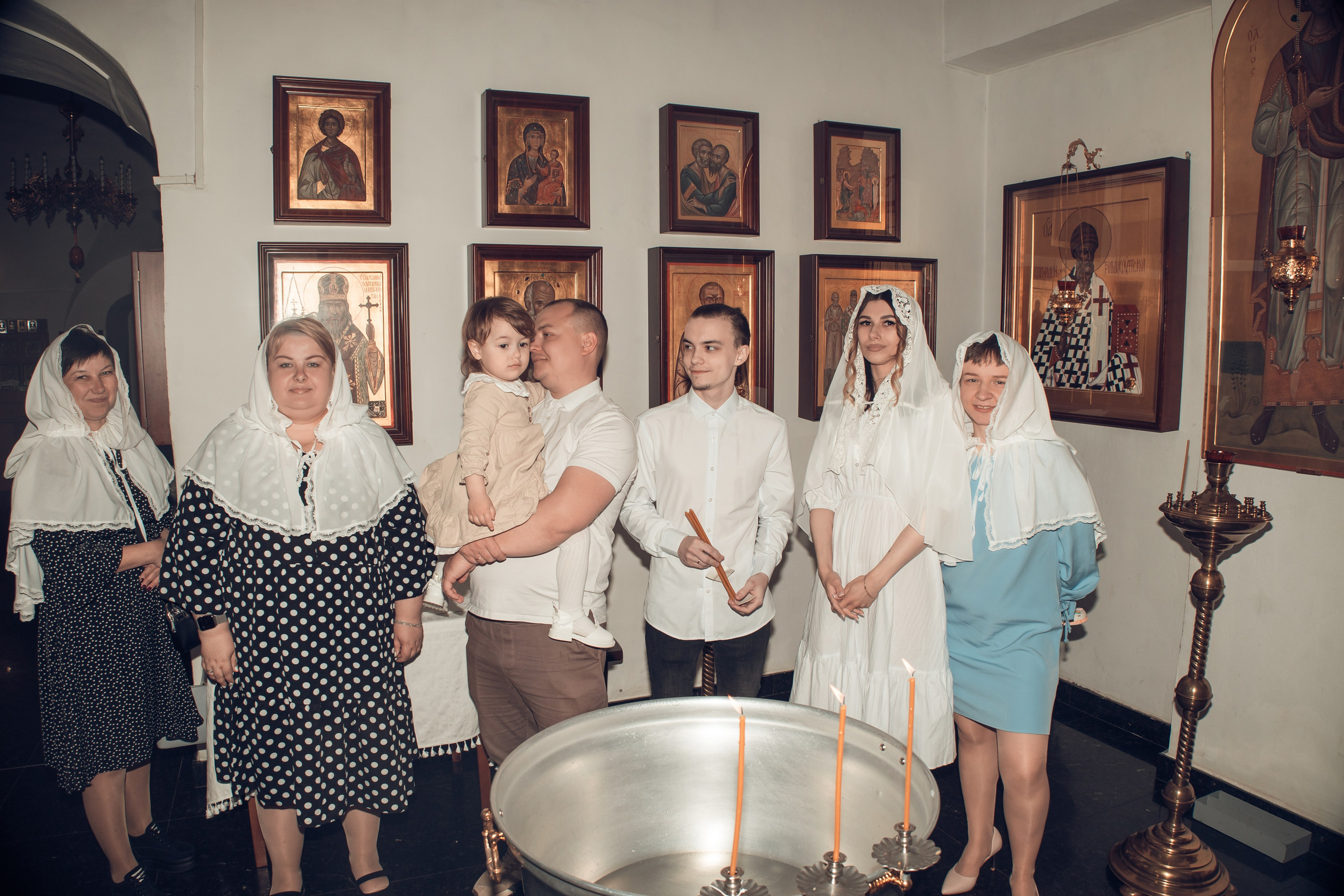 Таинство Крещения Киры. Благовещенская церковь. Семейный фотограф в Рязани и Рязанской области