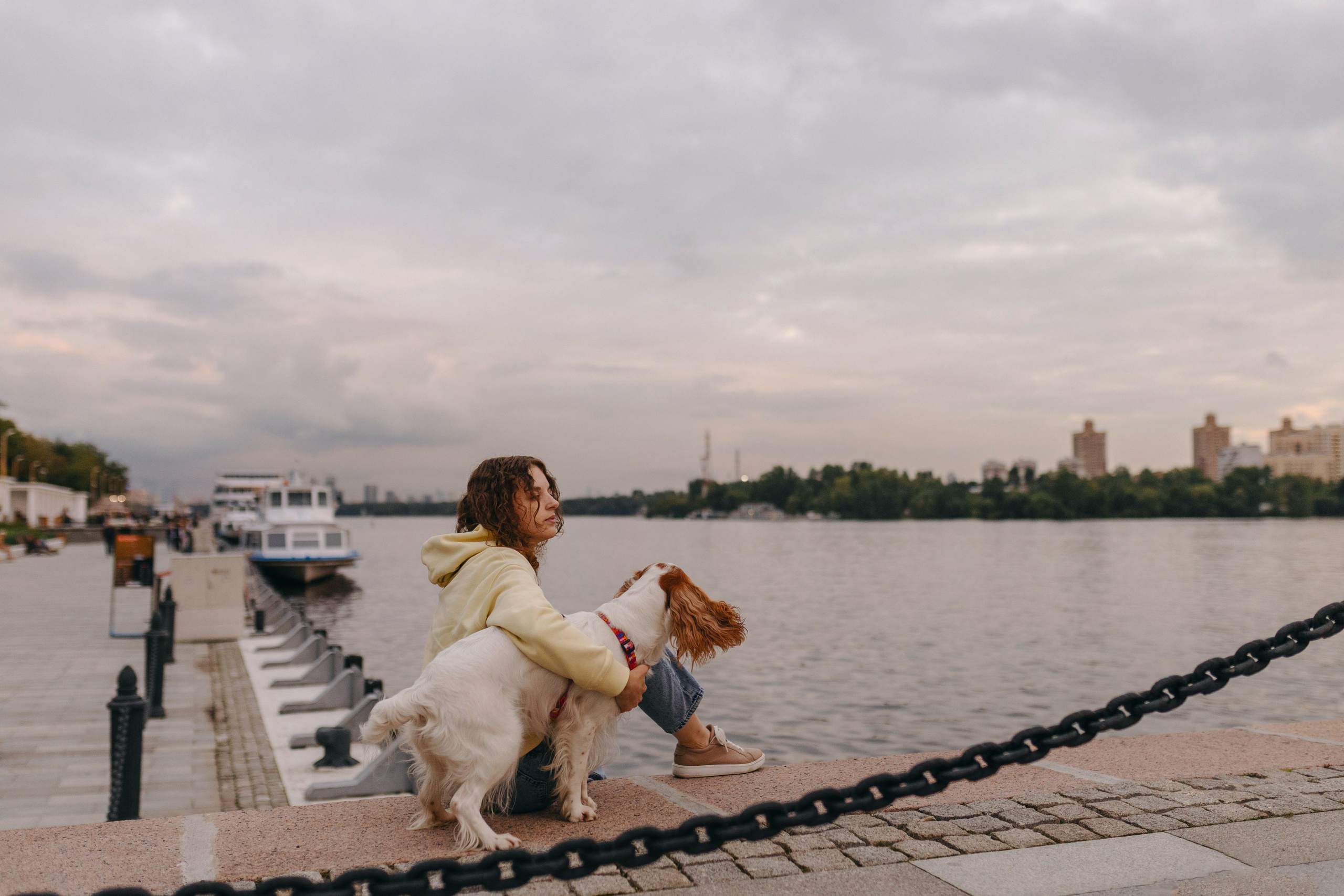 Москва / Мария и спаниель Вега. Фотограф Кузина Вера