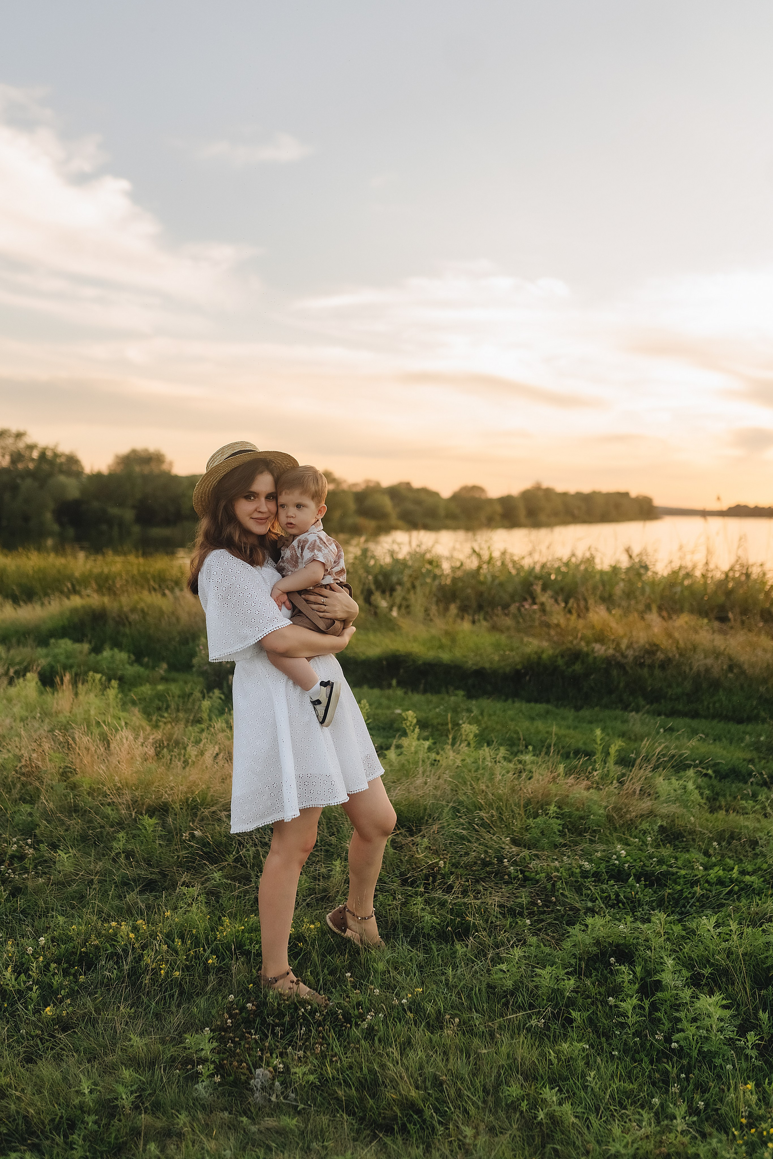 Светлана, Сергей и Женя | Семейная съемка на закате. Фотограф Карина Шмулёва. Воронеж и область