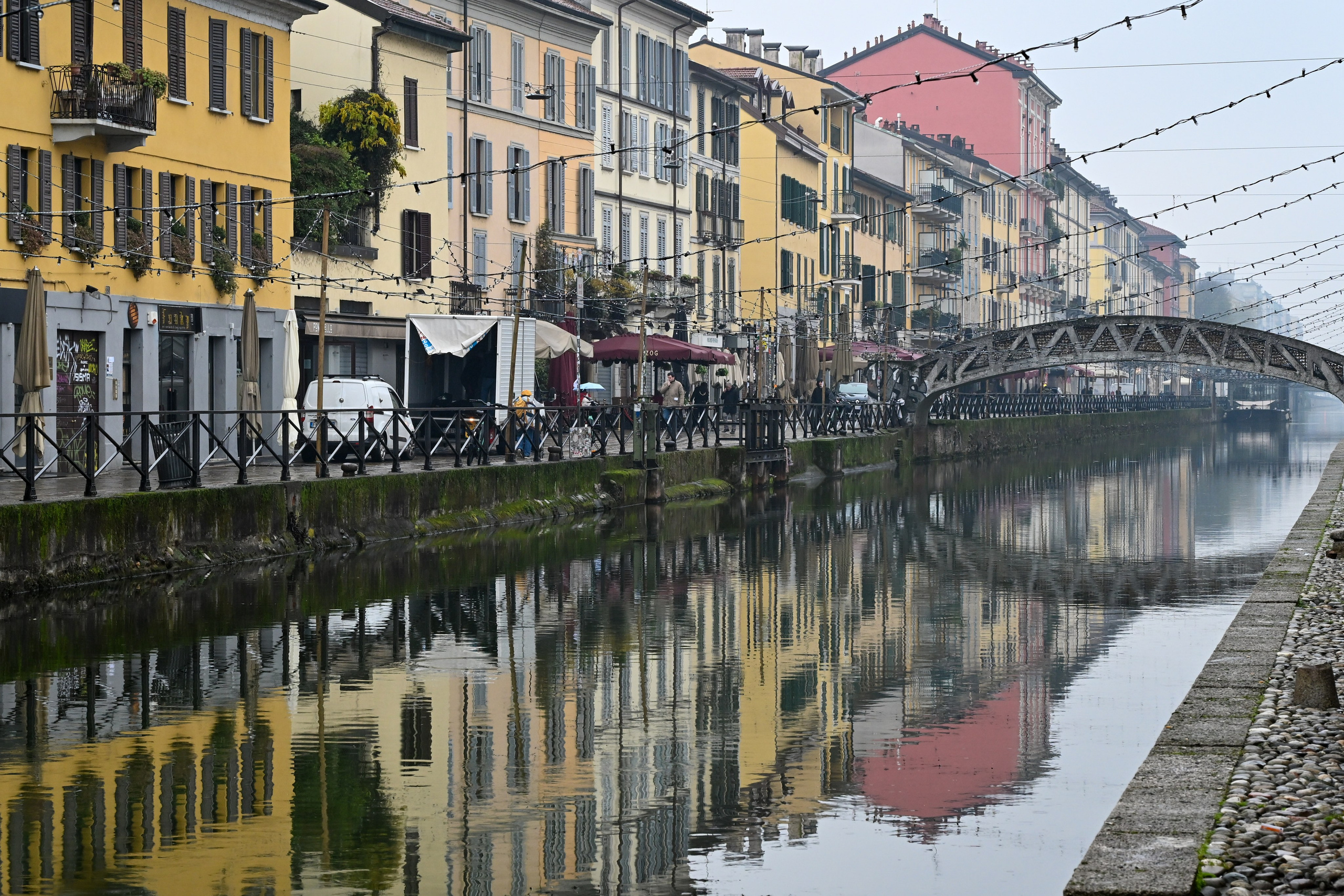 Milano: Navigli, City, Trams. Фотограф Минск