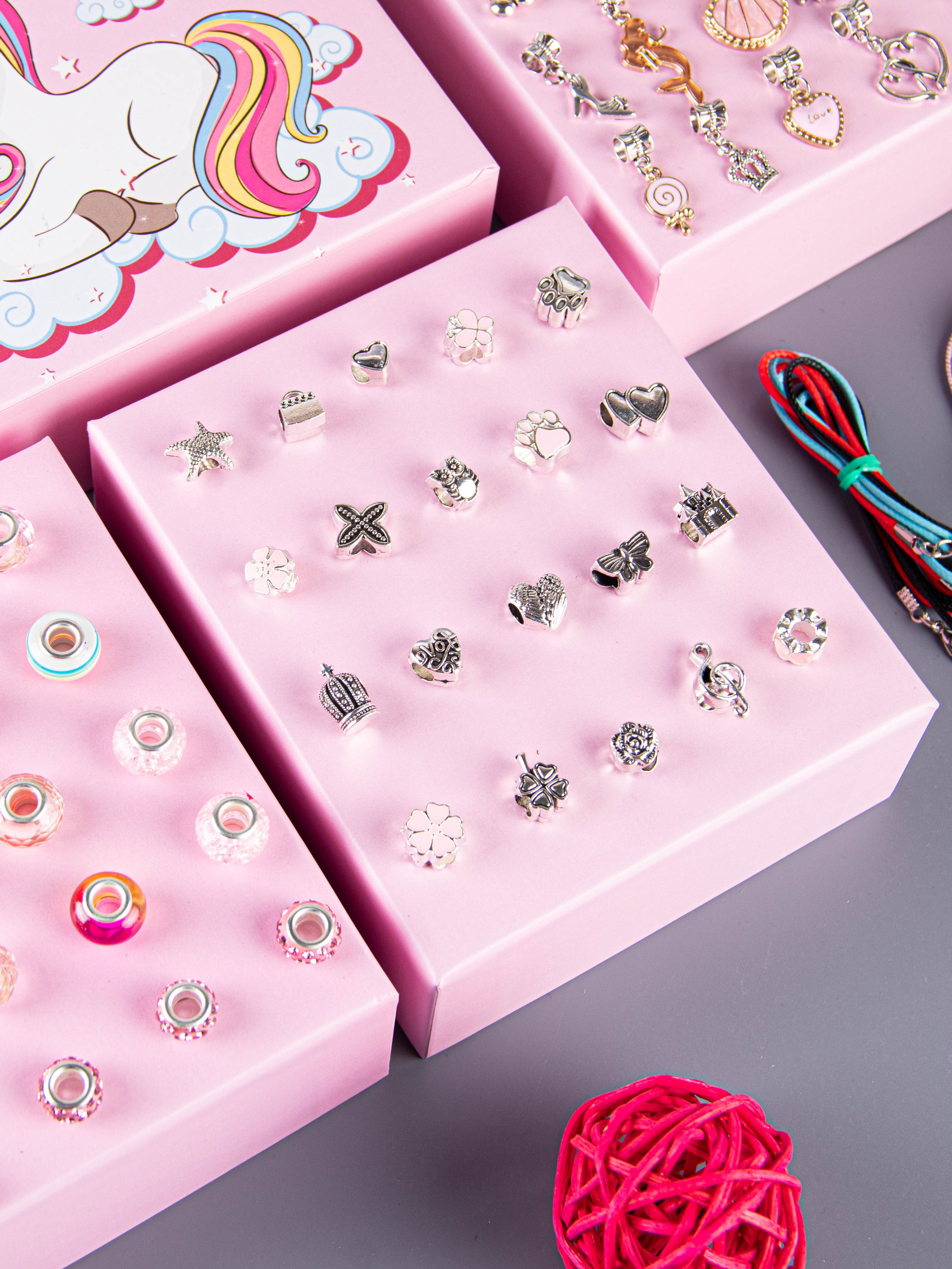 Наборы по созданию браслетов (розовый). «Матрица»