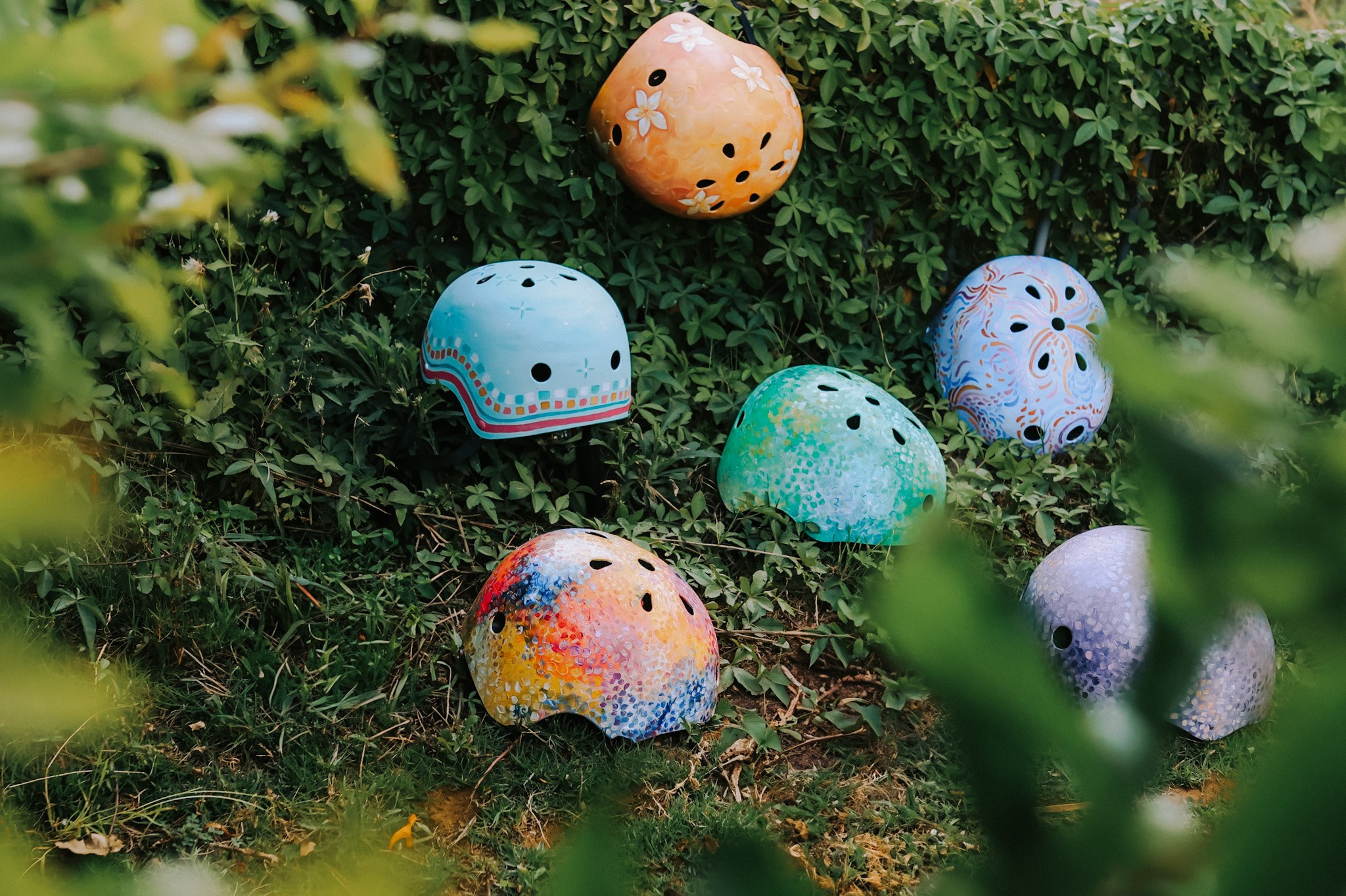 Nogah's helmets, Tel Aviv / April 2025. Photographer in Israel Alice Milchin