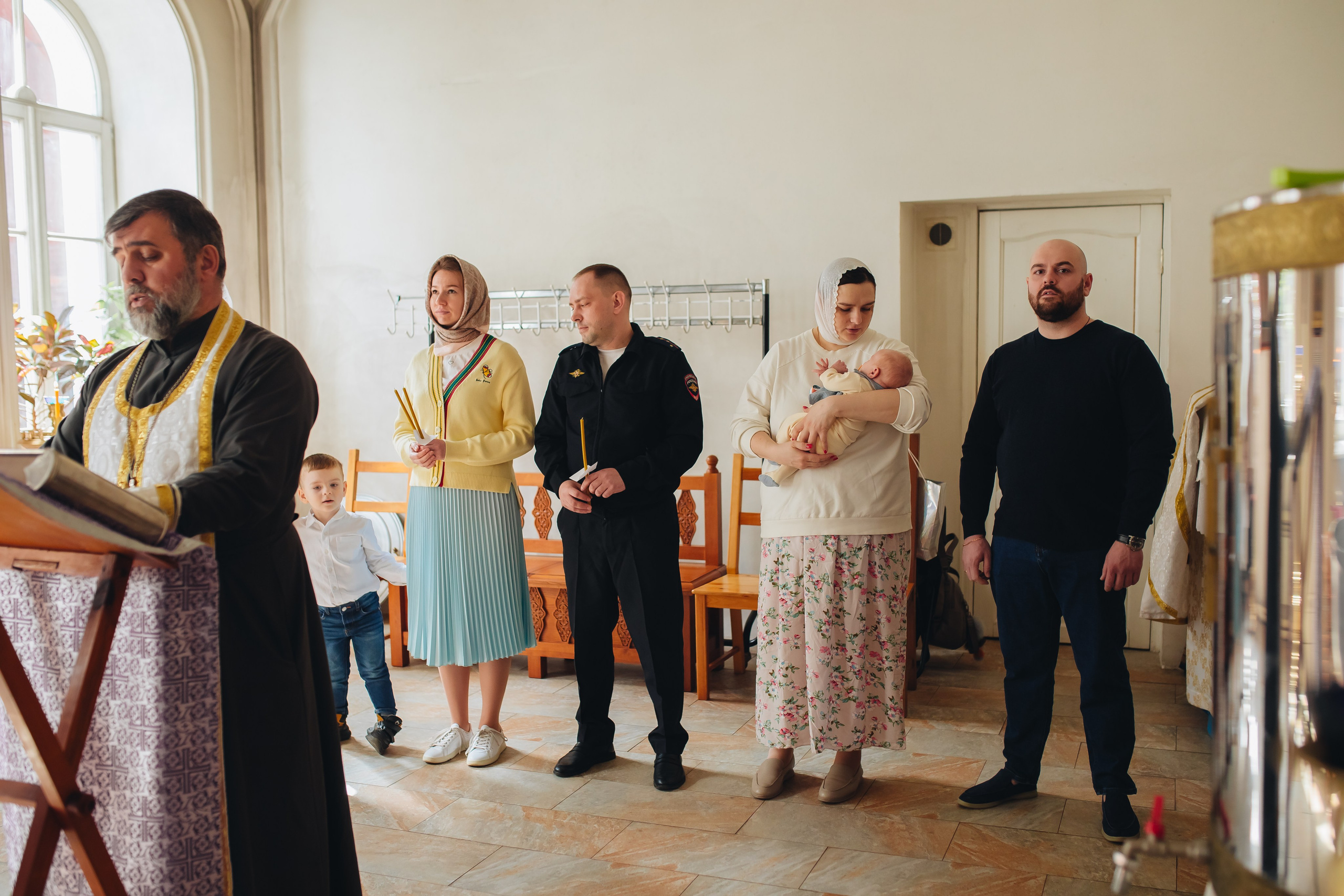 Крещение в светлом Храме. Семейный и детский фотограф в Москве Дорогова Екатерина