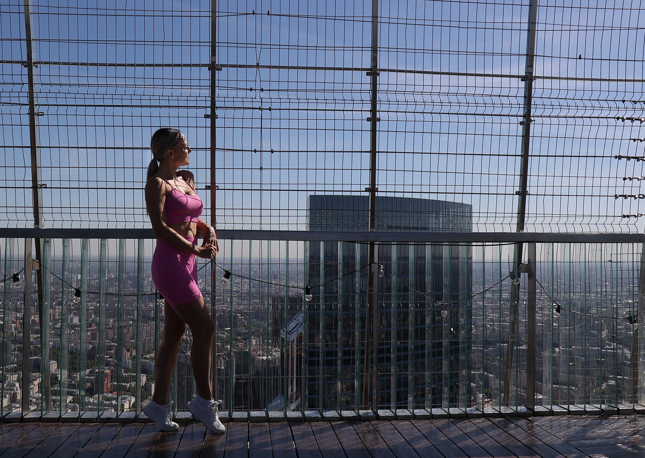 Йога на крыше Москва-Сити. Портретный фотограф Москва