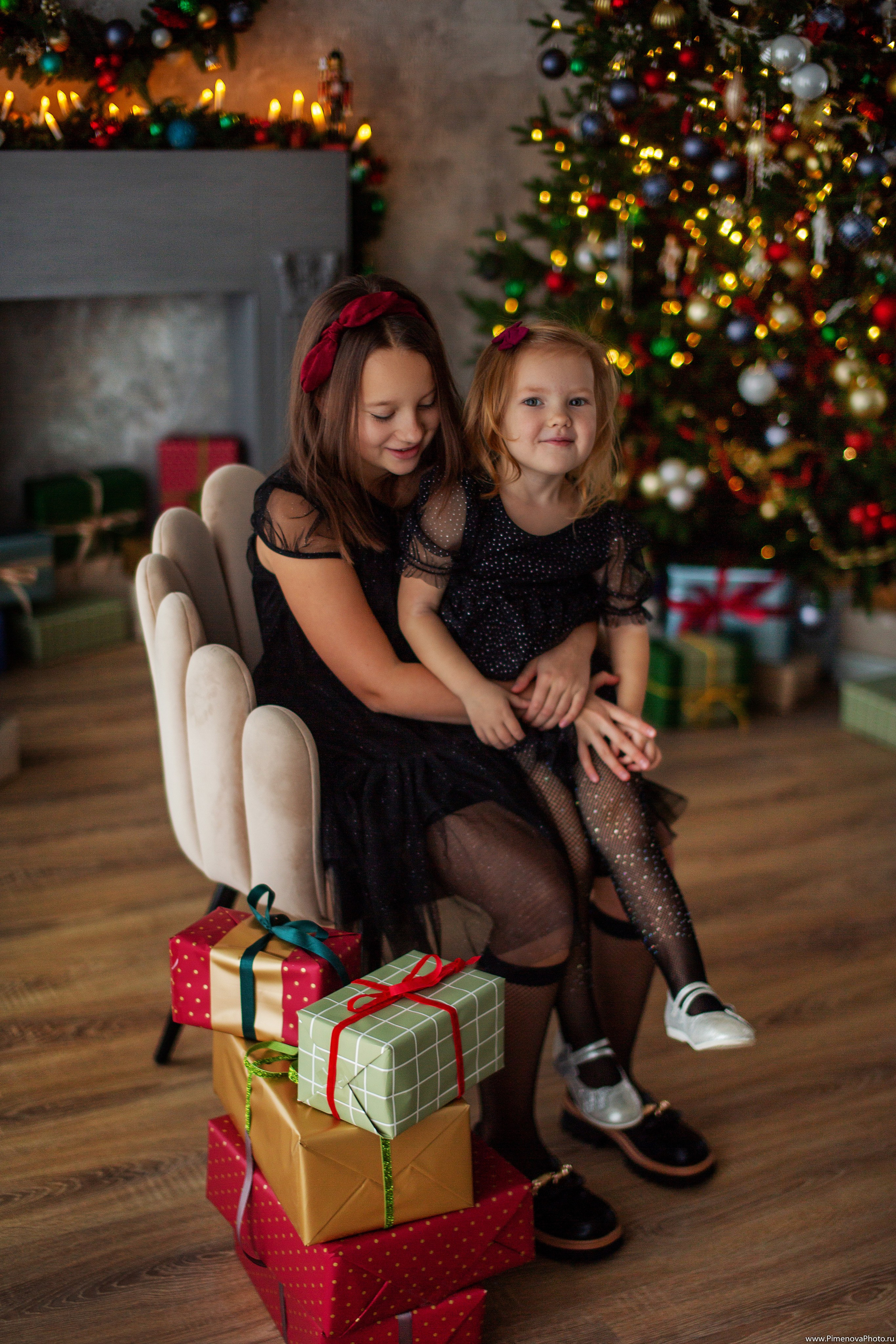 Новогодняя сказка Вари и Маруси, 2024. Семейный и детский фотограф в Петрозаводске