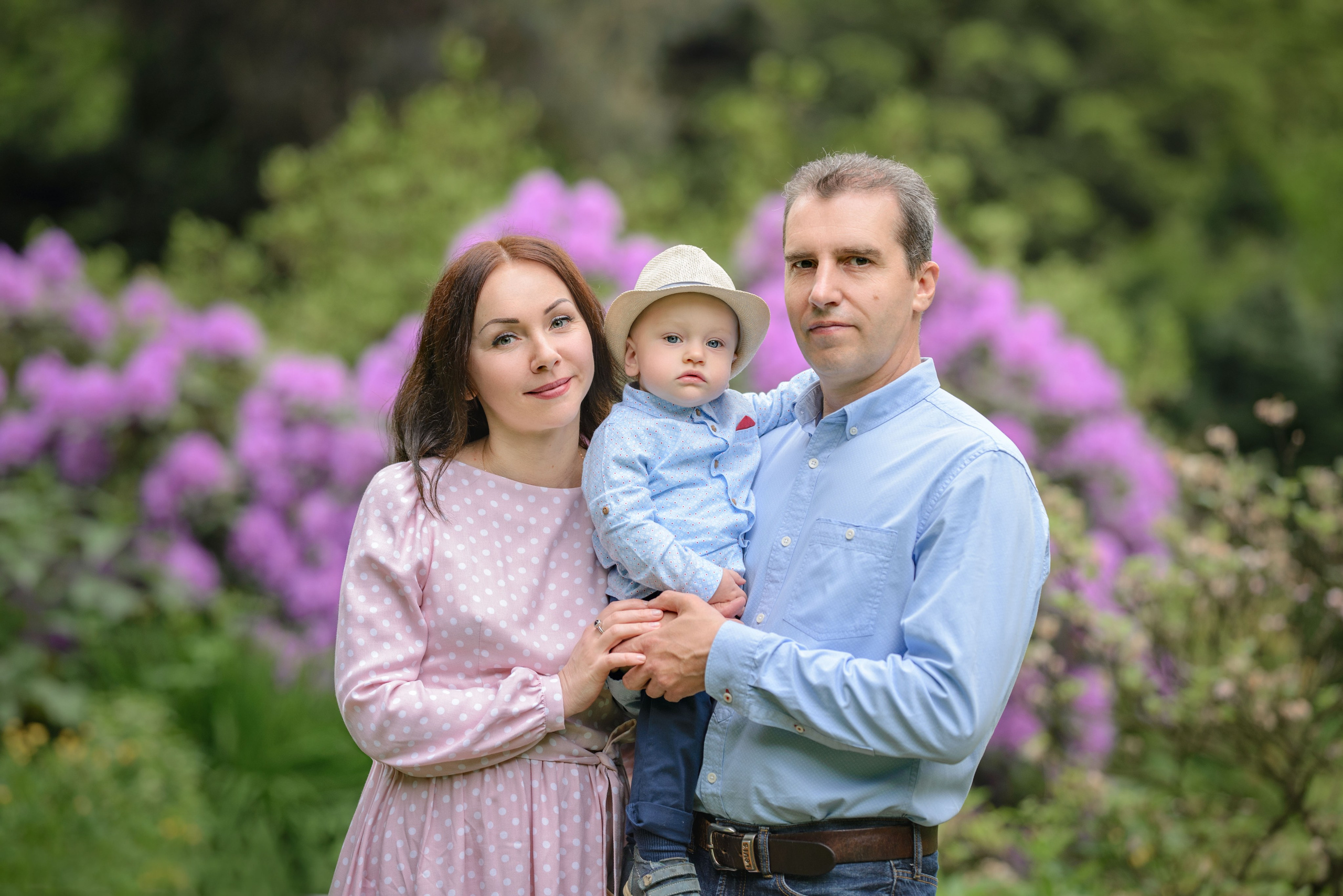 Семья Анастасии в Ботаническом саду