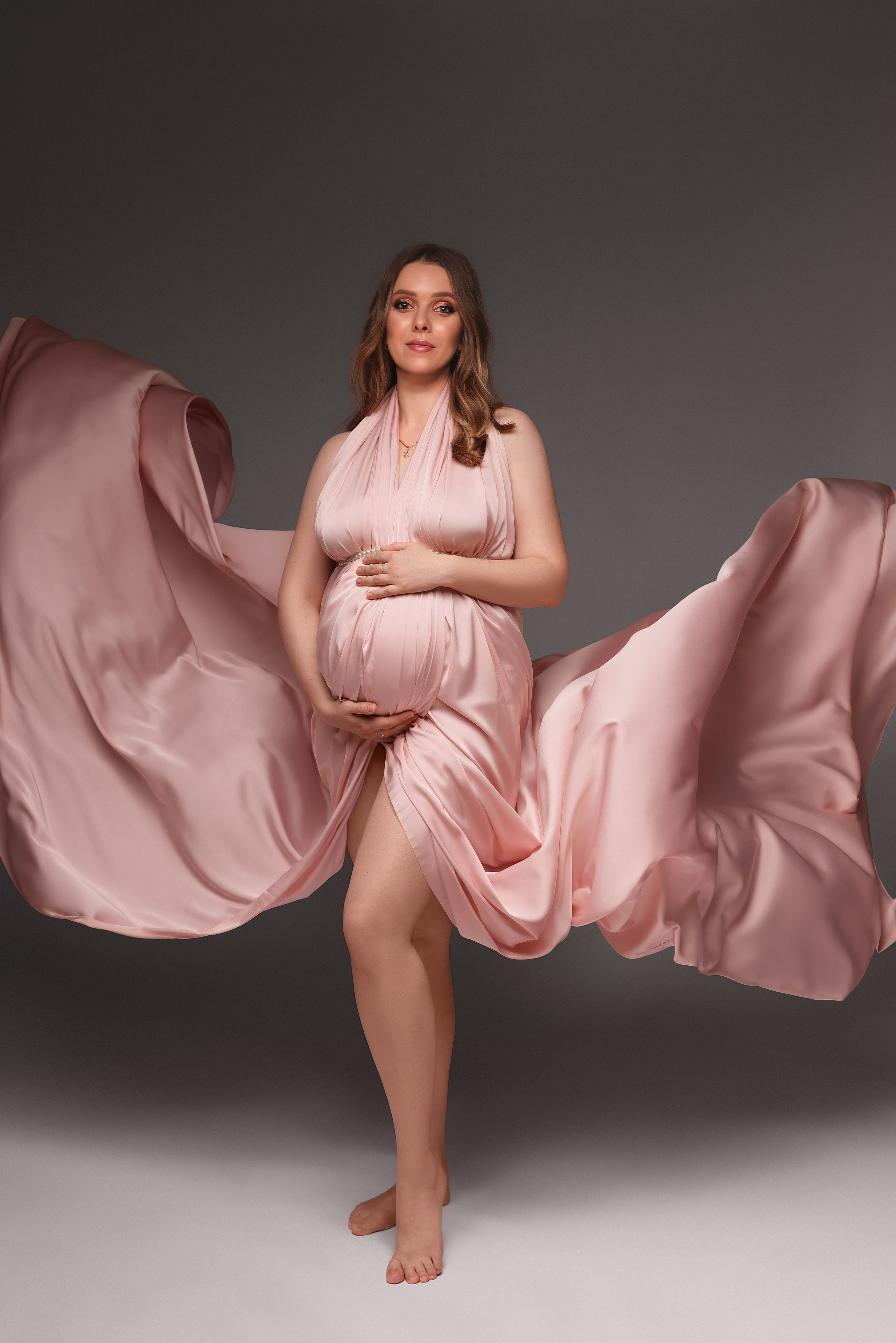 Ткани: парящий шёлк. Фотограф новорожденных и беременности в Ижевске Светлана Рожкова