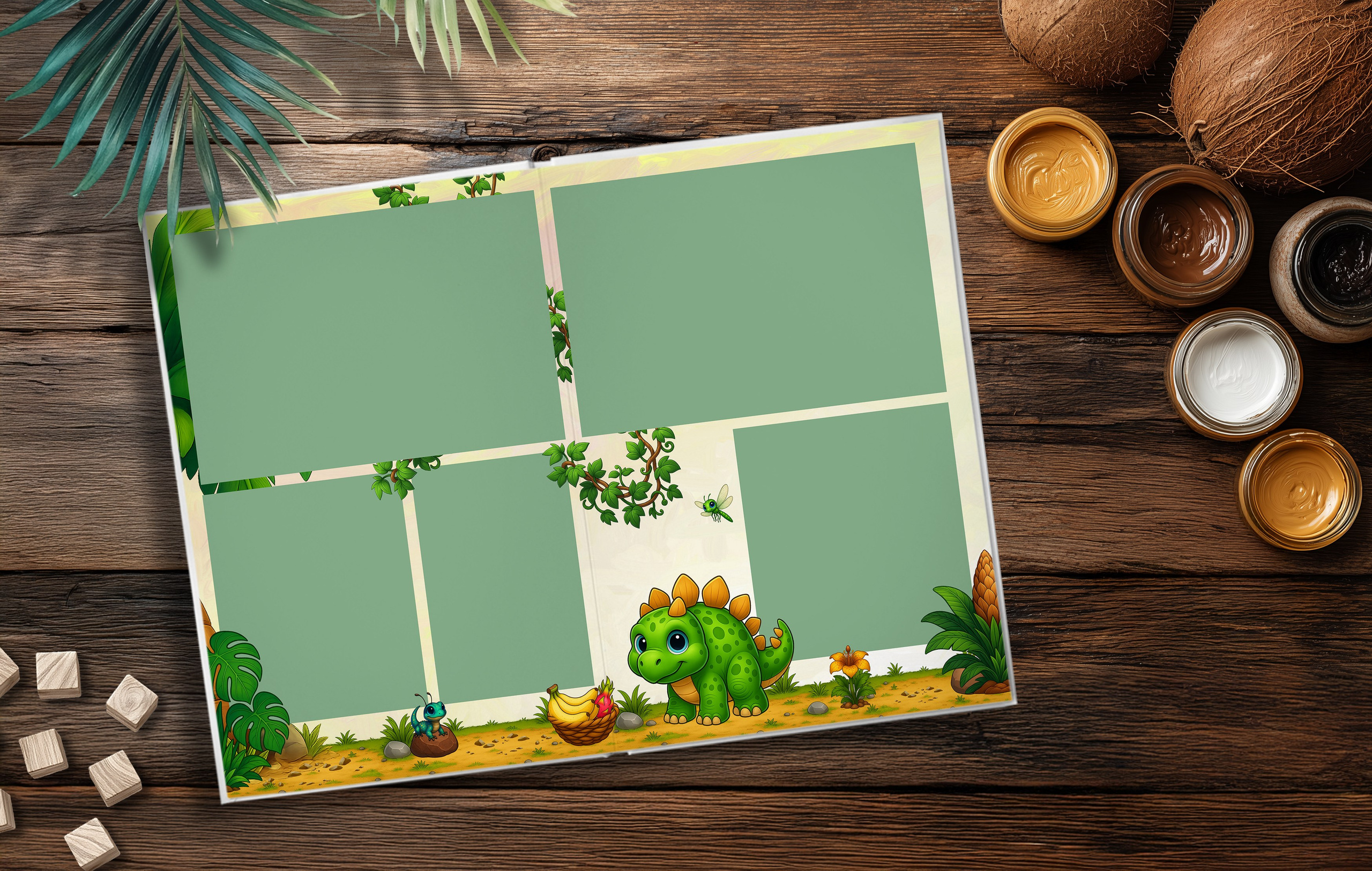 Дизайн «Динозаврики». Шаблоны и дизайны выпускных альбомов и фотокниг