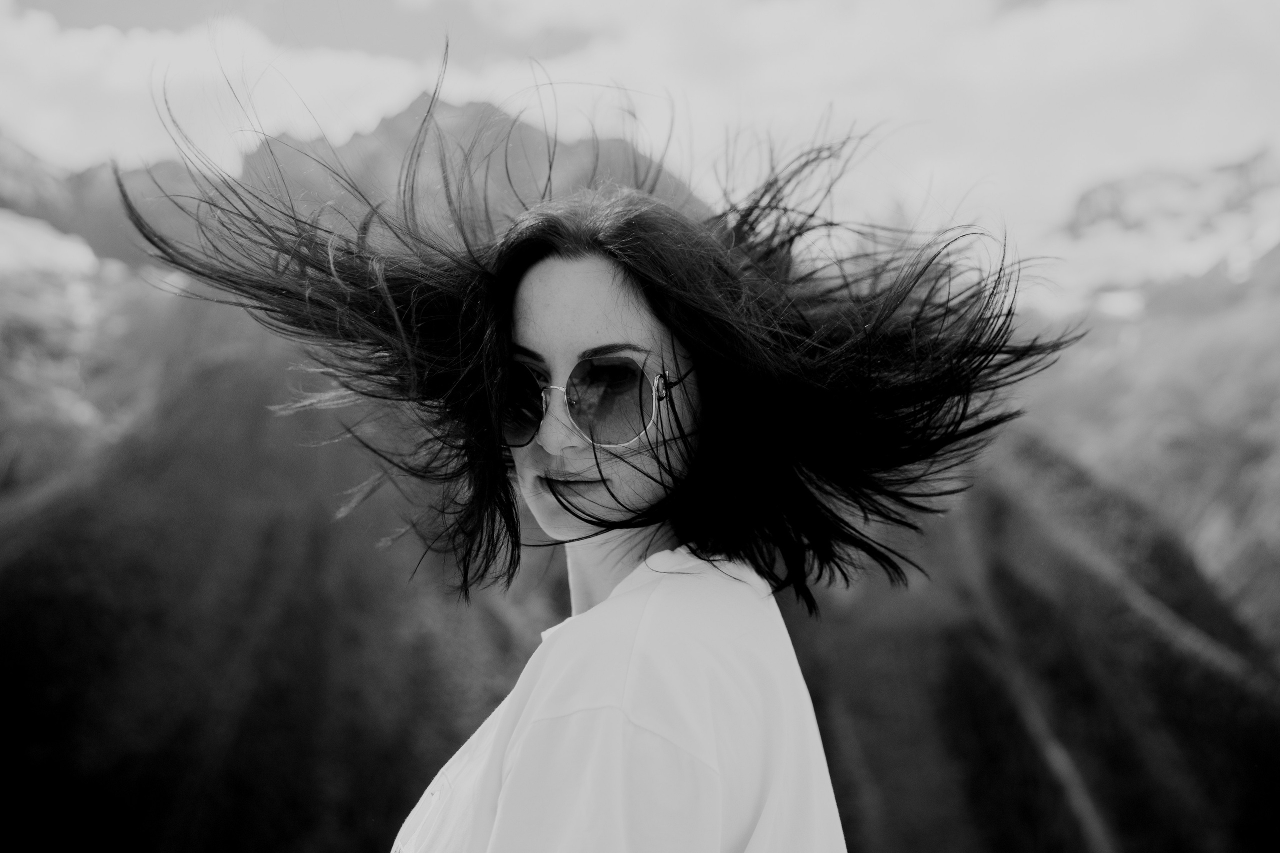 Юля с семьей, Домбай. Портфолио