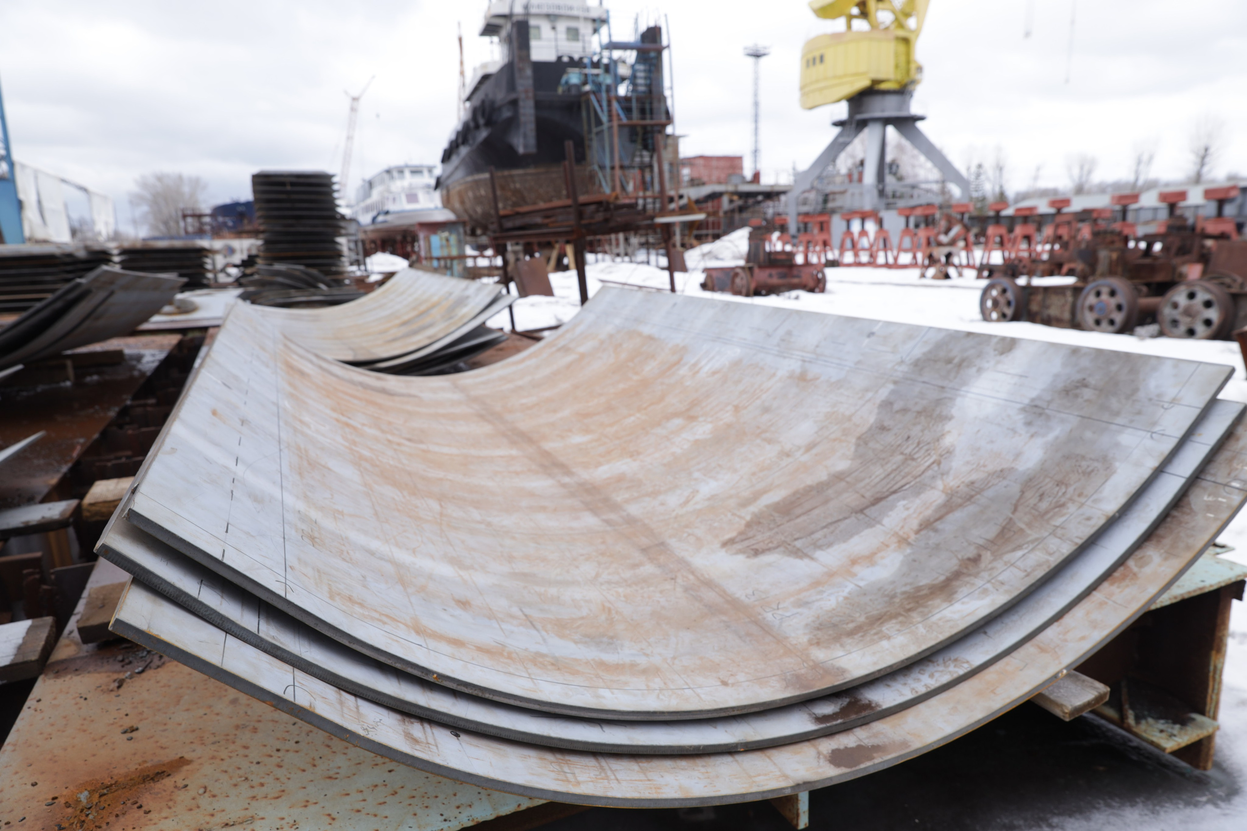 ЗАО нефтефлот Зимние фото + закаладка киля Судна. Фотограф в Самаре Максим Тырин