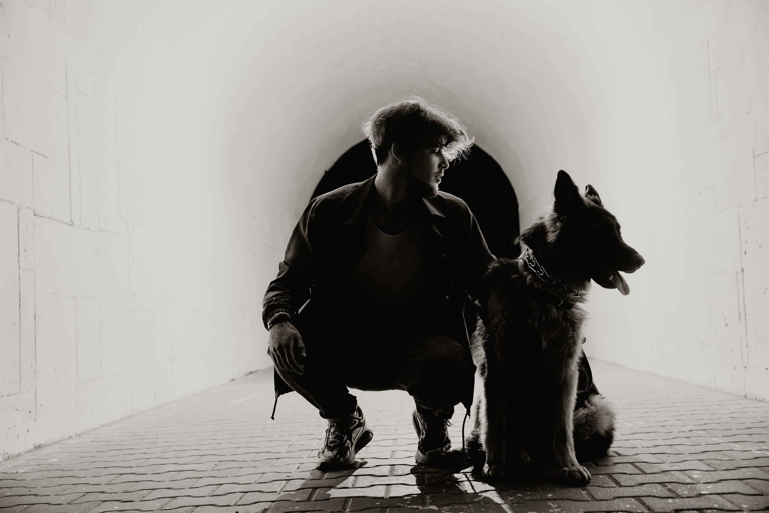 Никита и его верный друг Грэй. Omar Shapiev