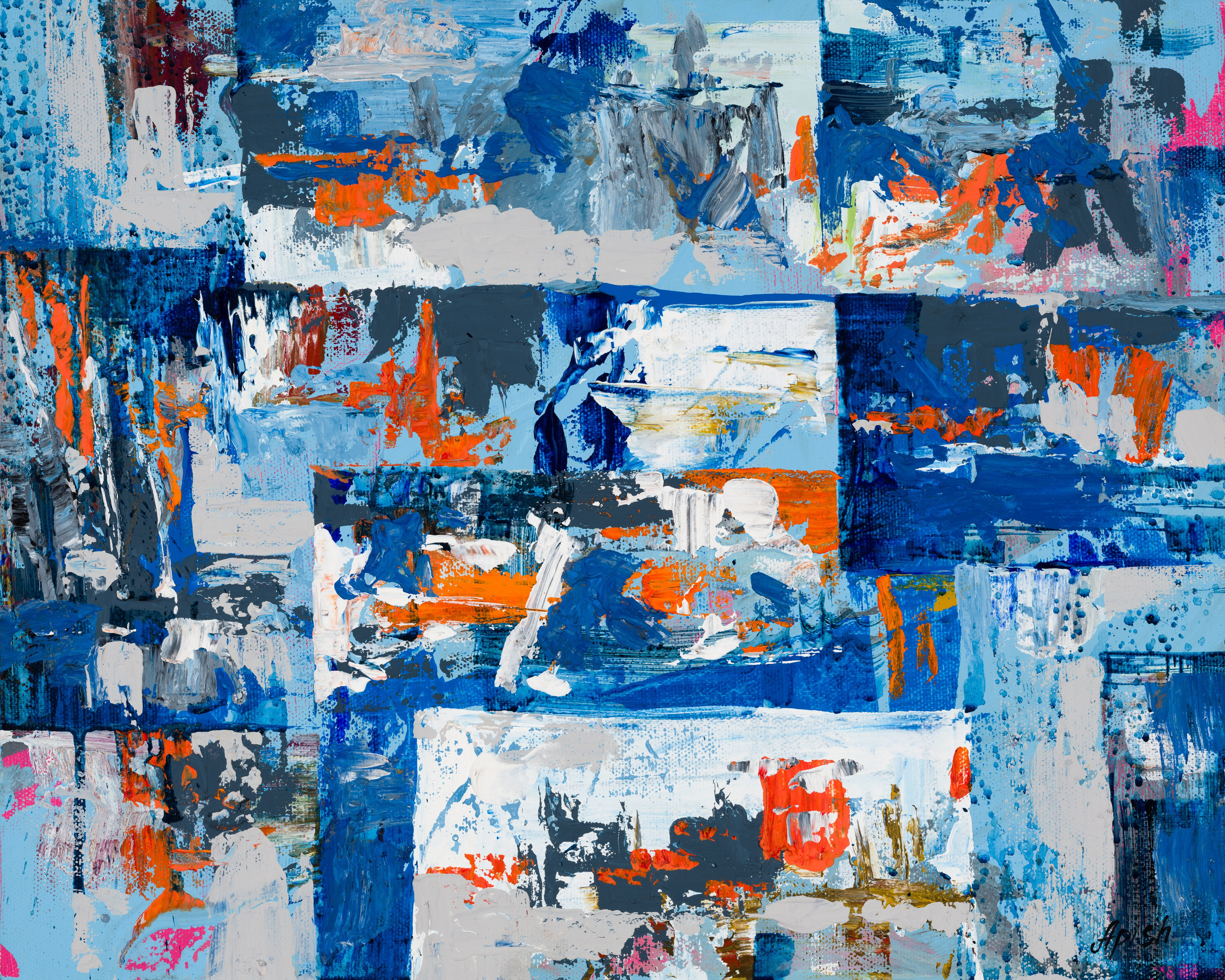 «Лоскуты воспоминаний 6» - художник Алексей Апиш (холст, масло, 40x50 см, 2024)