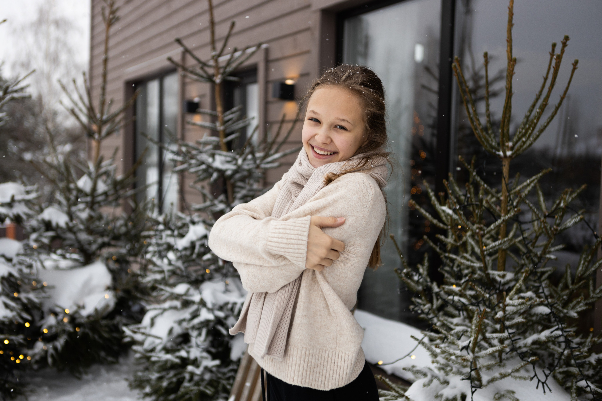 Новогодняя семейная фотосессия на даче. Семейный и свадебный фотограф Москва Канделаки Ольга