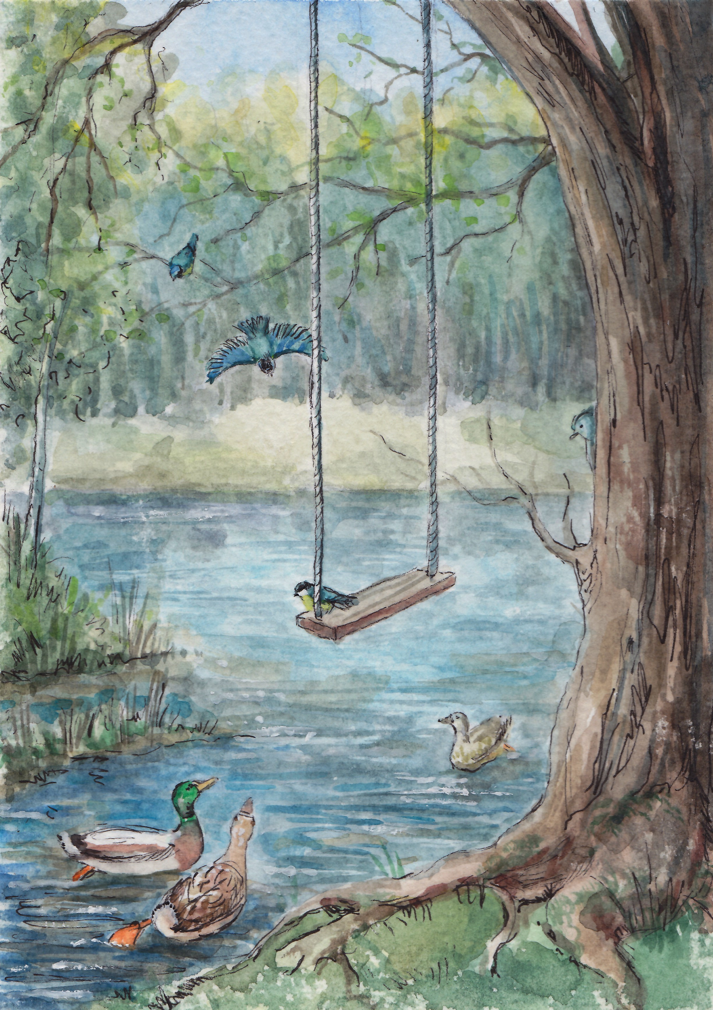 "Качели над прудом", 2020